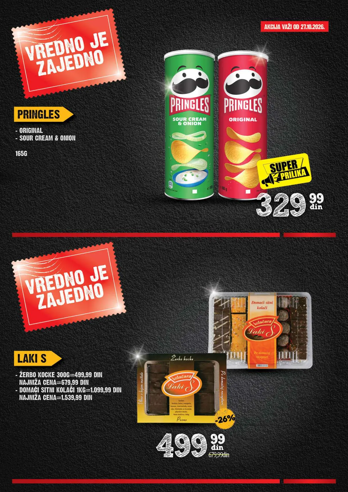 IDEA, Roda i Mercator Vredno je zajedno 26.10–22.11.2026. – strana 21 od 44: Pringles i Laki S kolači