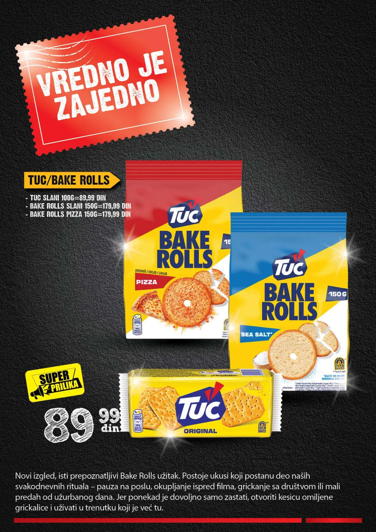 IDEA, Roda i Mercator Vredno je zajedno 26.10–22.11.2026. – strana 27 od 44: TUC krekeri i Bake Rolls