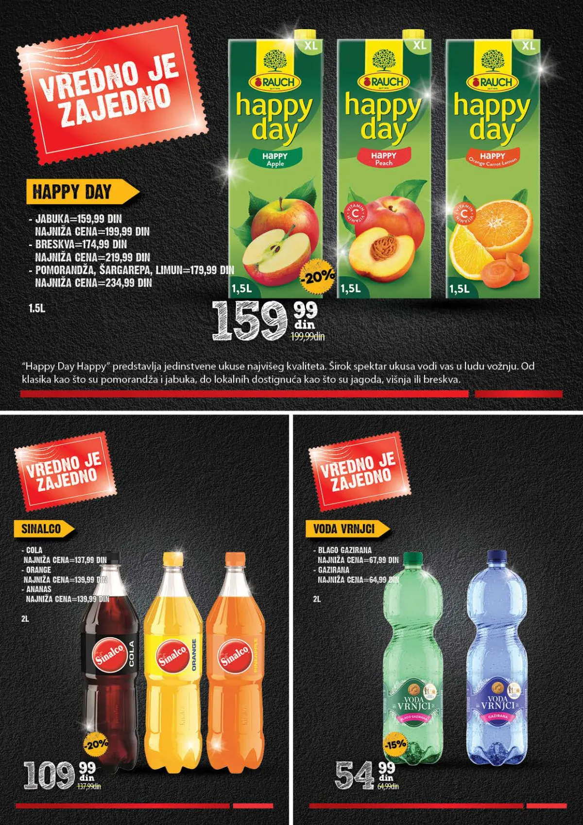 IDEA, Roda i Mercator Vredno je zajedno 26.10–22.11.2026. – strana 30 od 44: Happy Day, Sinalco i Voda Vrnjci