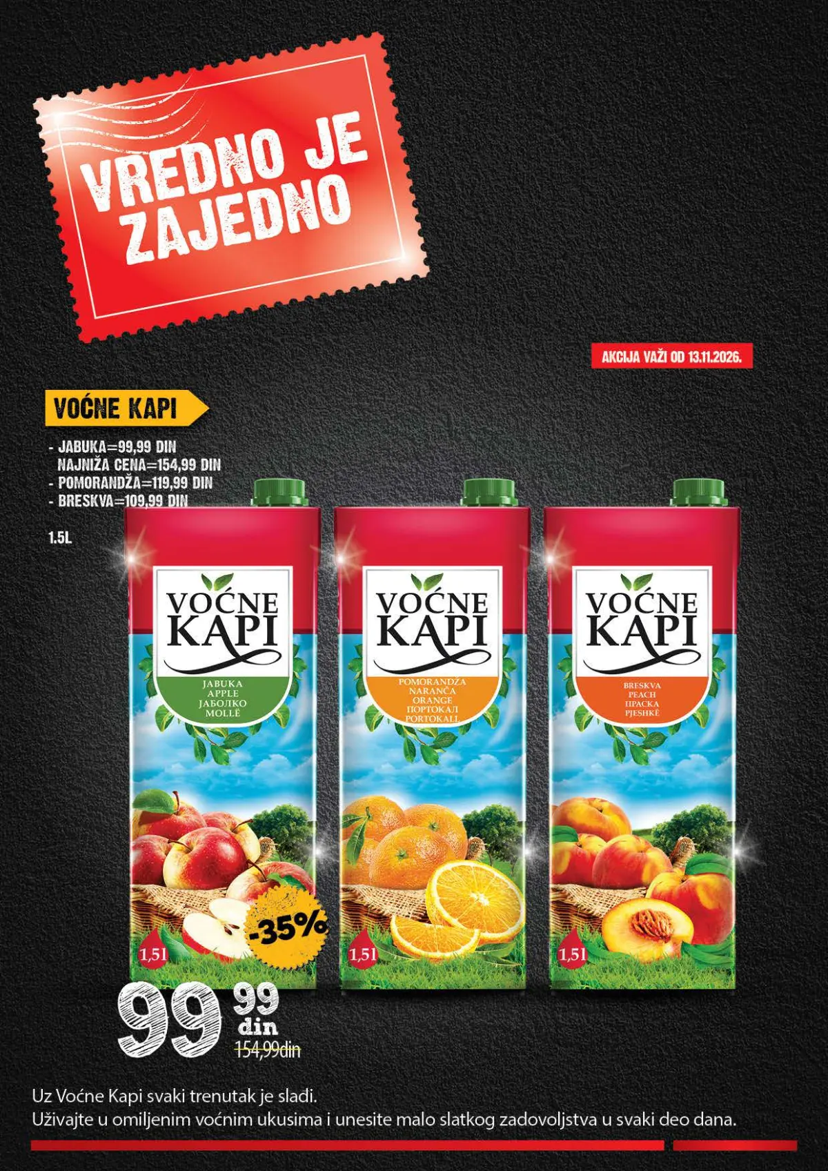 IDEA, Roda i Mercator Vredno je zajedno 26.10–22.11.2026. – strana 34 od 44: Voćne Kapi napici