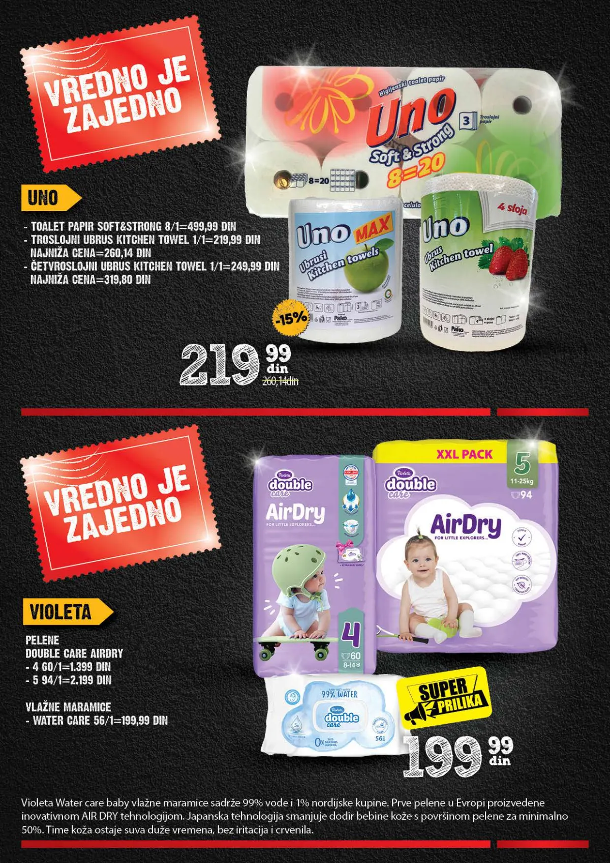 IDEA, Roda i Mercator Vredno je zajedno 26.10–22.11.2026. – strana 37 od 44: Uno papir i Violeta pelene