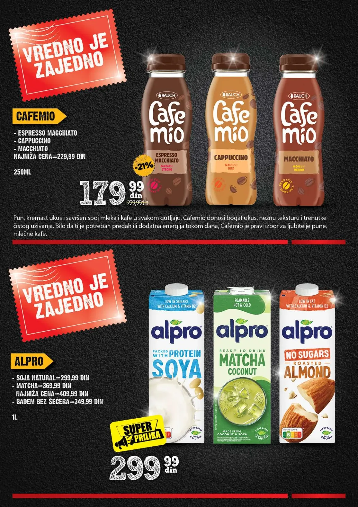 IDEA, Roda i Mercator Vredno je zajedno – Cafemio kafa i Alpro biljni napici