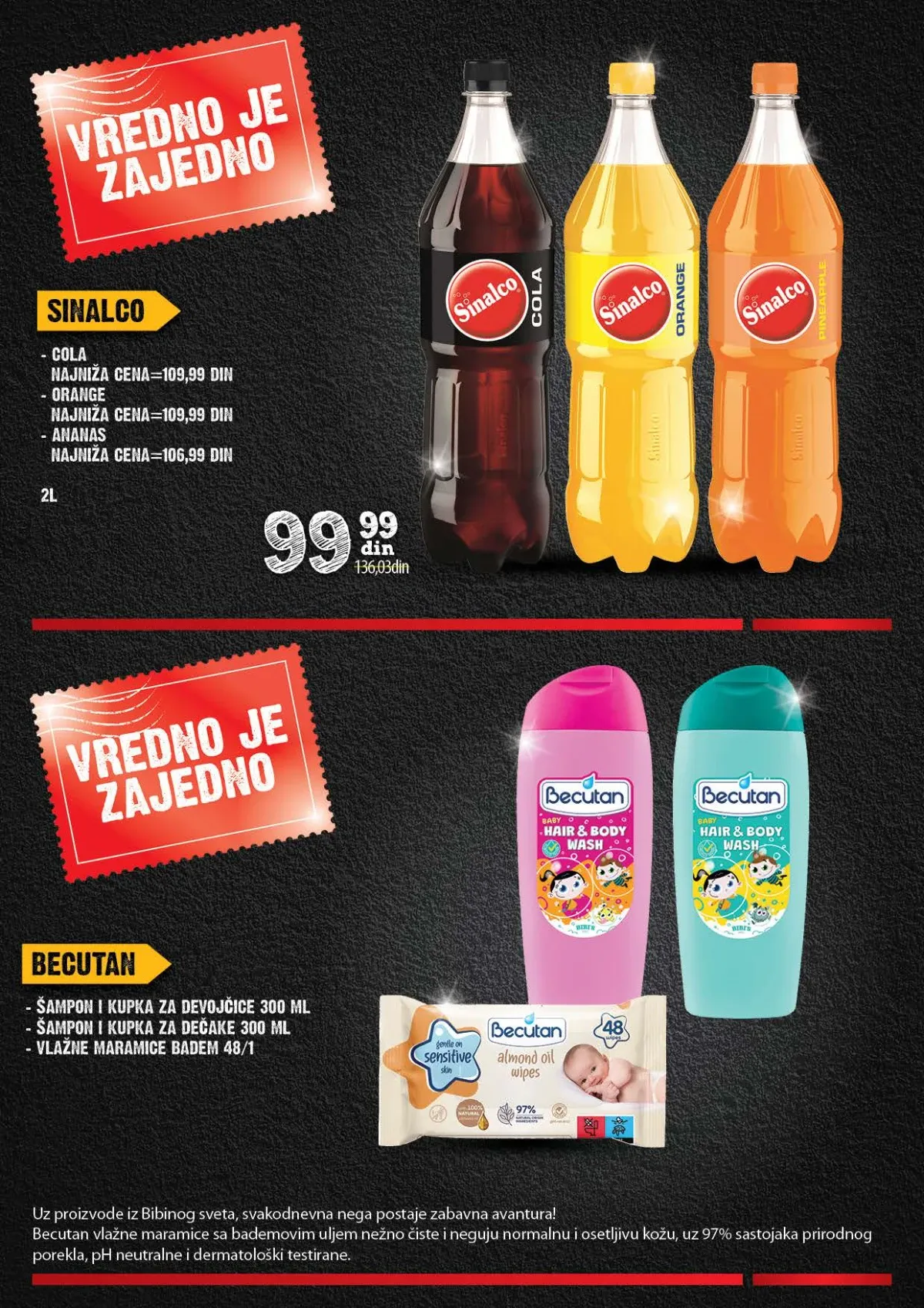 IDEA, Roda i Mercator Vredno je zajedno – Sinalco bezalkoholna pića i Becutan proizvodi