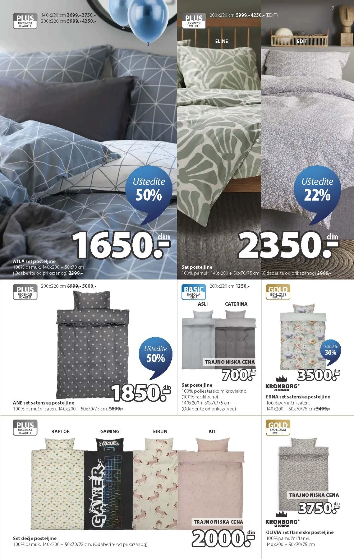 JYSK posteljina na akciji – strana 9 JYSK katalog – kompleti posteljine na sniženju