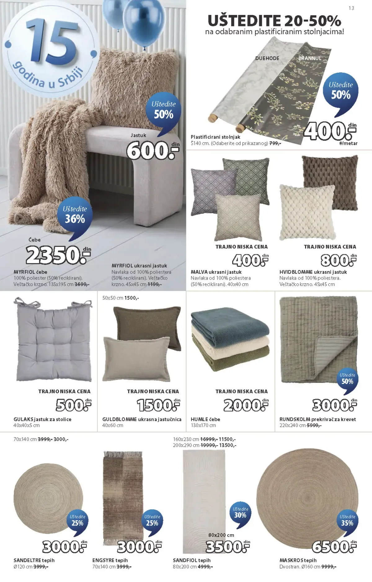 JYSK katalog – ćebad, jastuci, tepisi i tekstil za dom