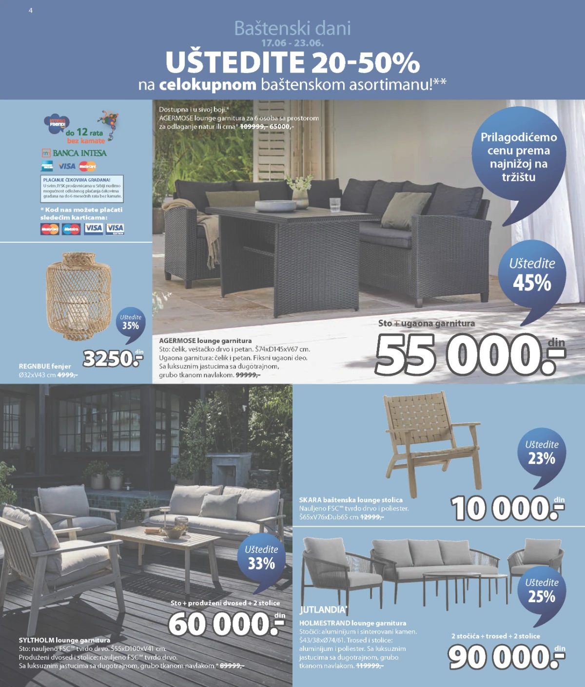 JYSK lounge garniture i baštenski nameštaj akcija do 30.06.2026