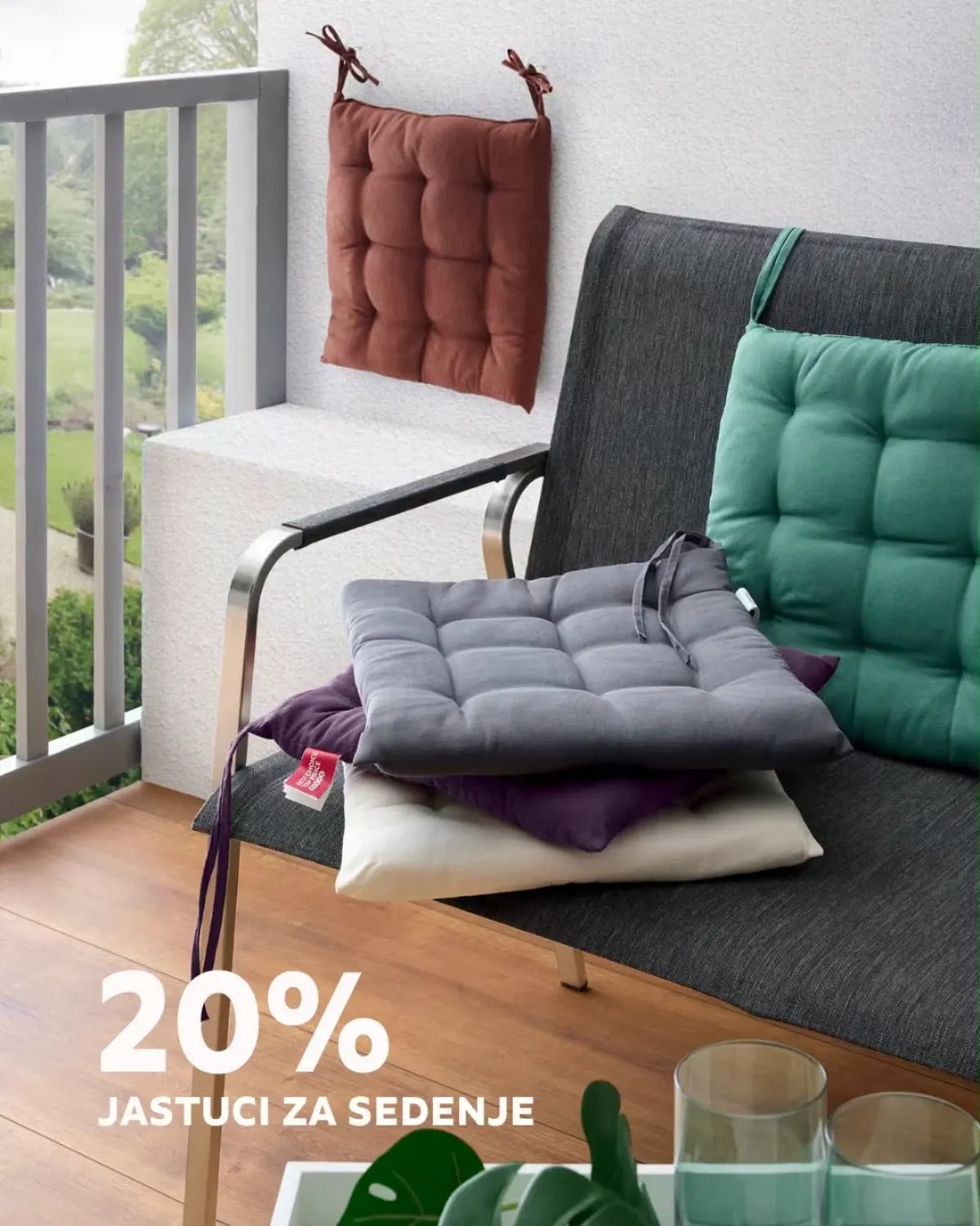 Lesnina XXXL jastuci za sedenje sniženi 20% do 30.09.2026.