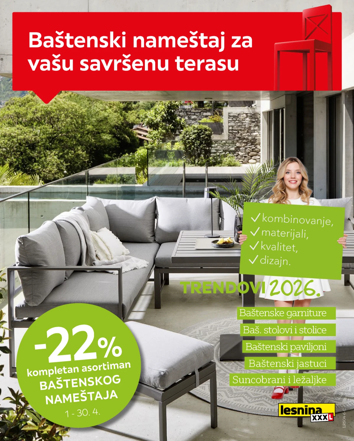 Lesnina XXXL veliko sezonsko sniženje baštenskog nameštaja – strana 1