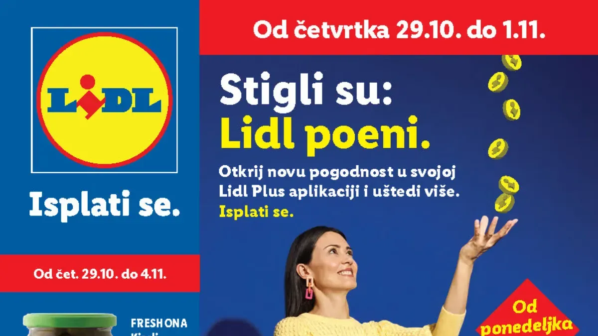 Lidl katalog od 29.10. do 04.11.2026. – domaći sveži pileći file, Freshona kiseli krastavci i Jelen pivo