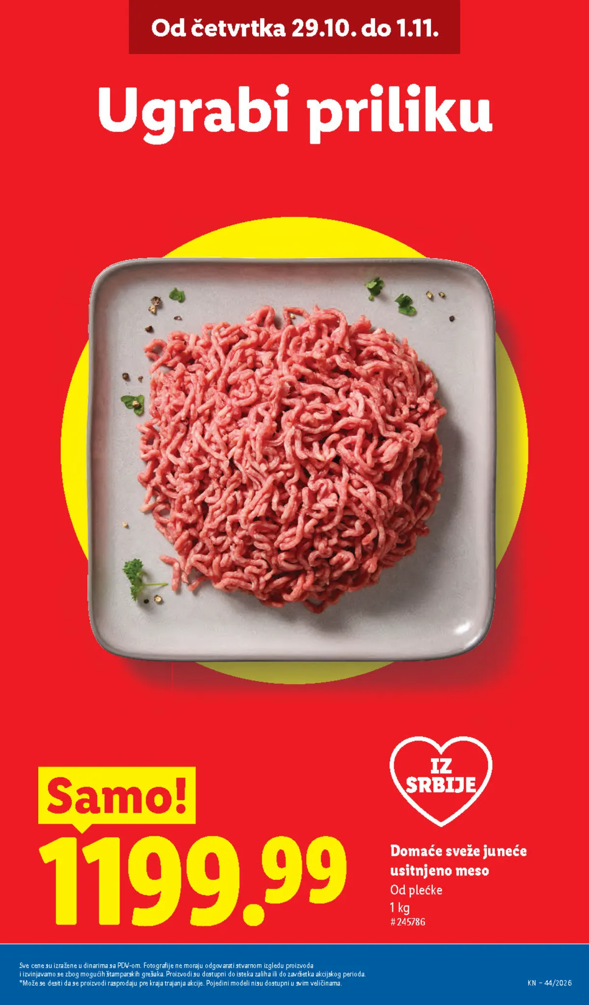 Lidl katalog – strana 3: domaće sveže juneće usitnjeno meso