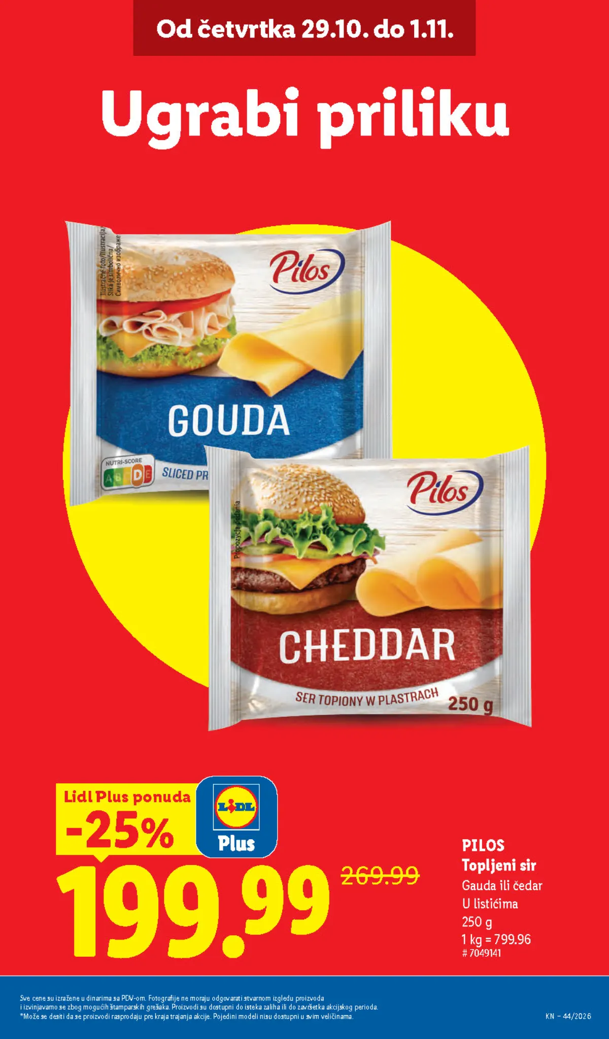 Lidl katalog – strana 5: PILOS topljeni sir gauda ili čedar