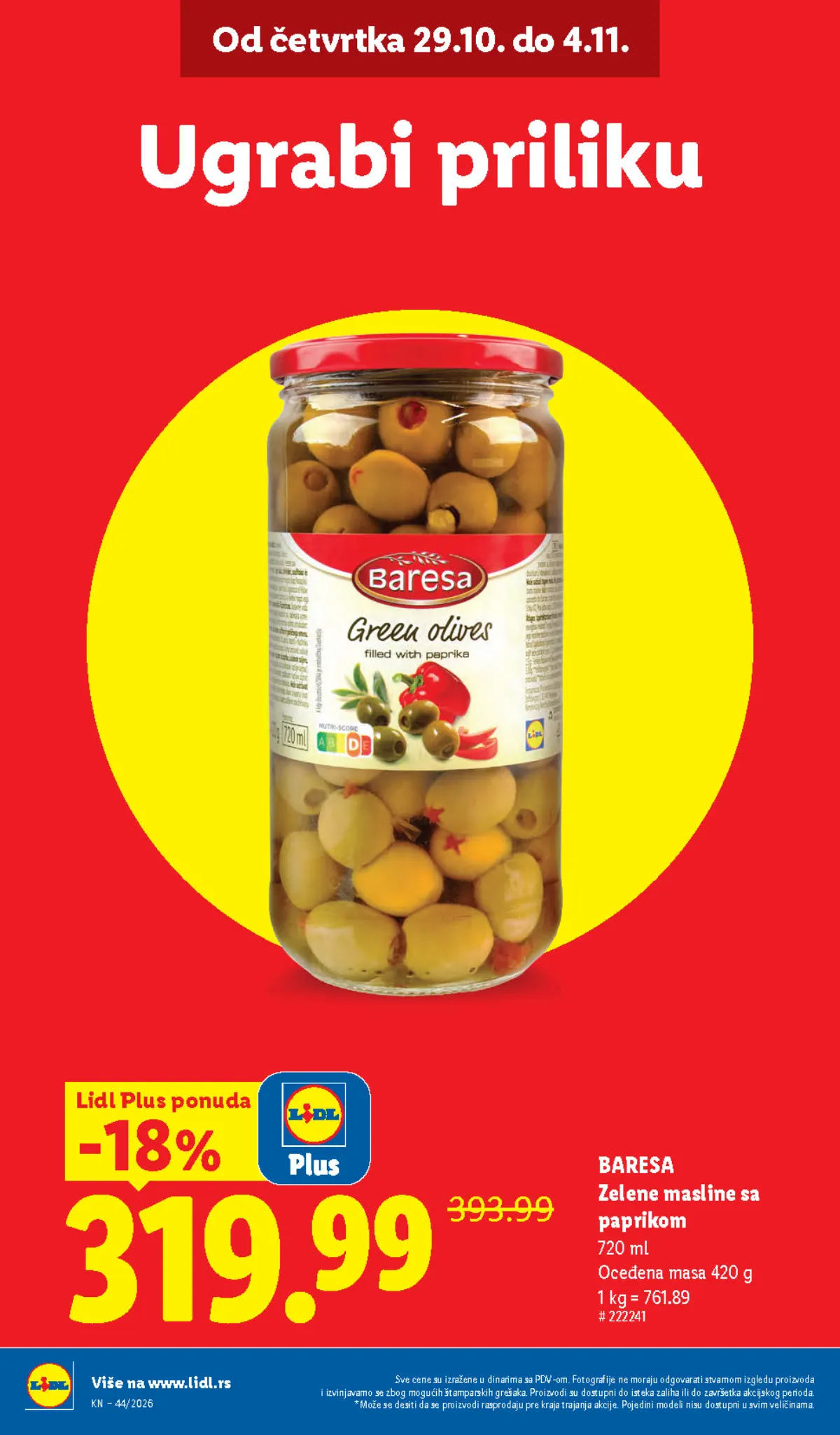 Lidl katalog – strana 8: BARESA zelene masline sa paprikom