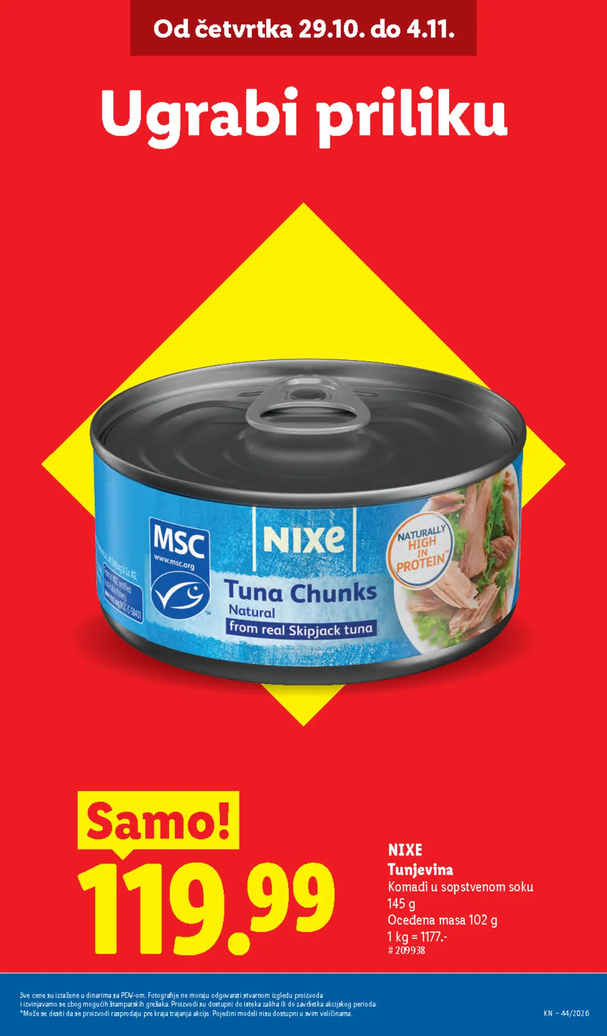 Lidl katalog – strana 9: NIXE tunjevina u sopstvenom soku
