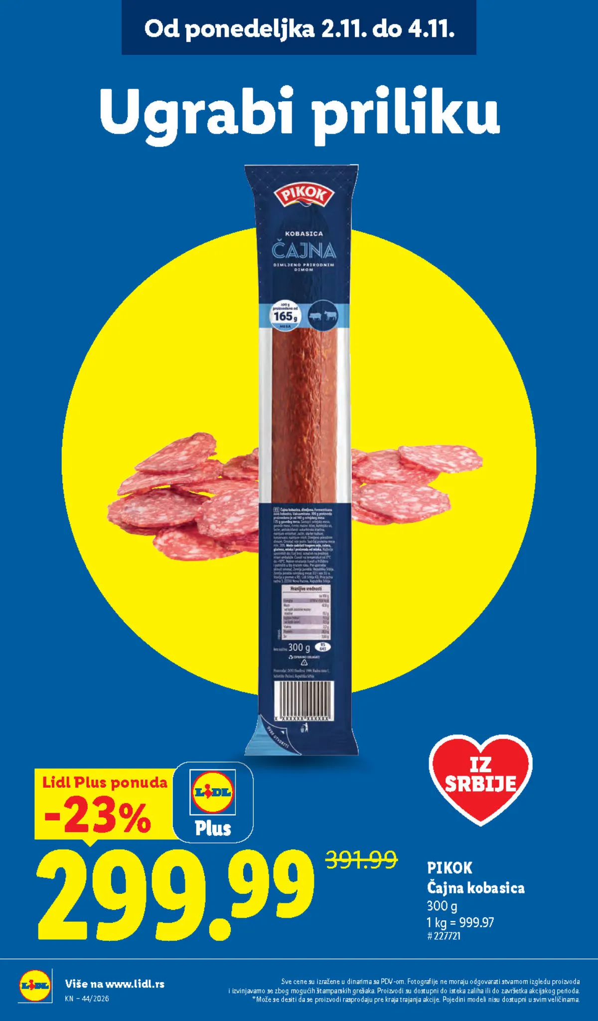 Lidl katalog – strana 16: PIKOK čajna kobasica
