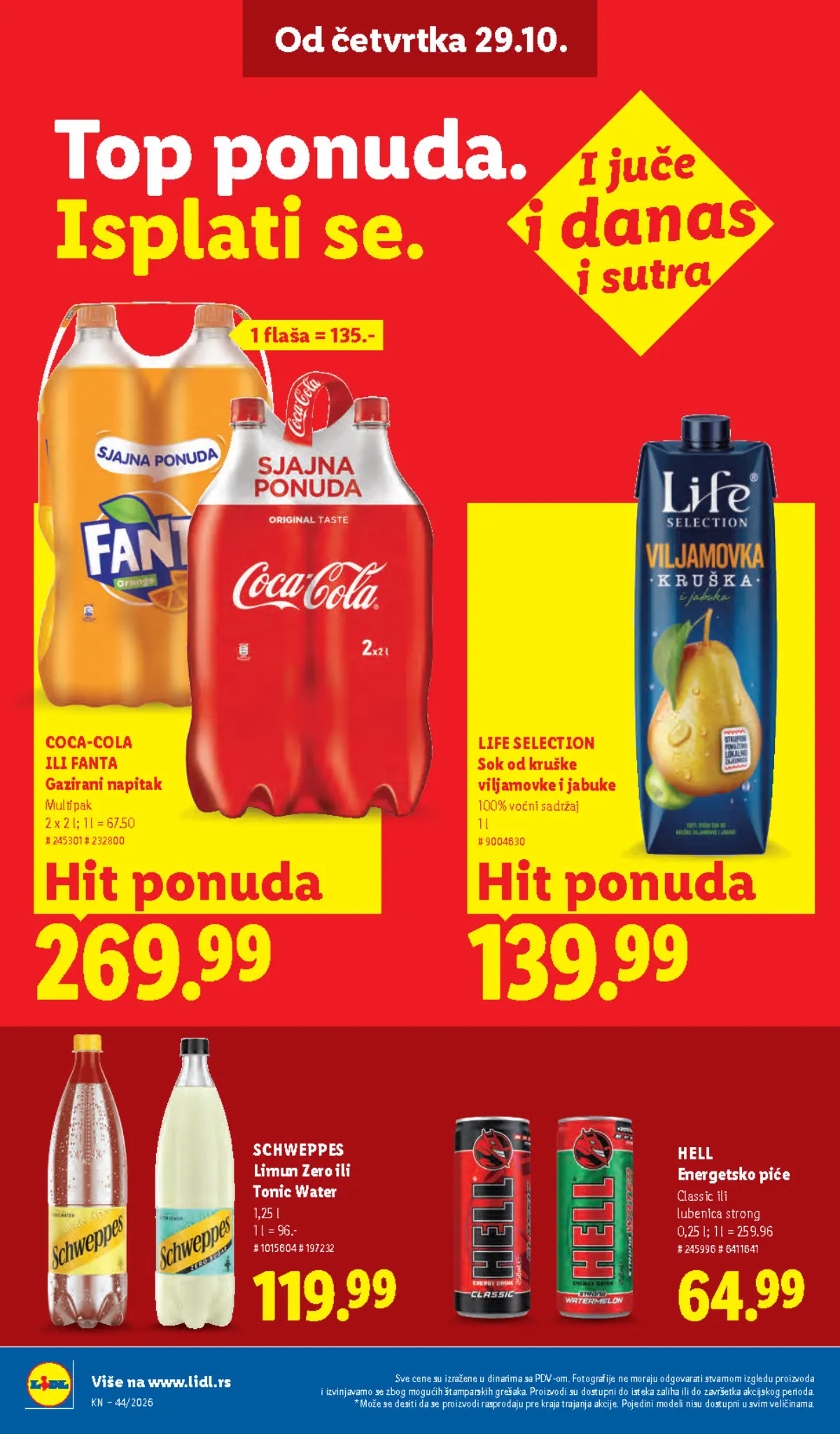 Lidl katalog – strana 34: gazirana i voćna pića