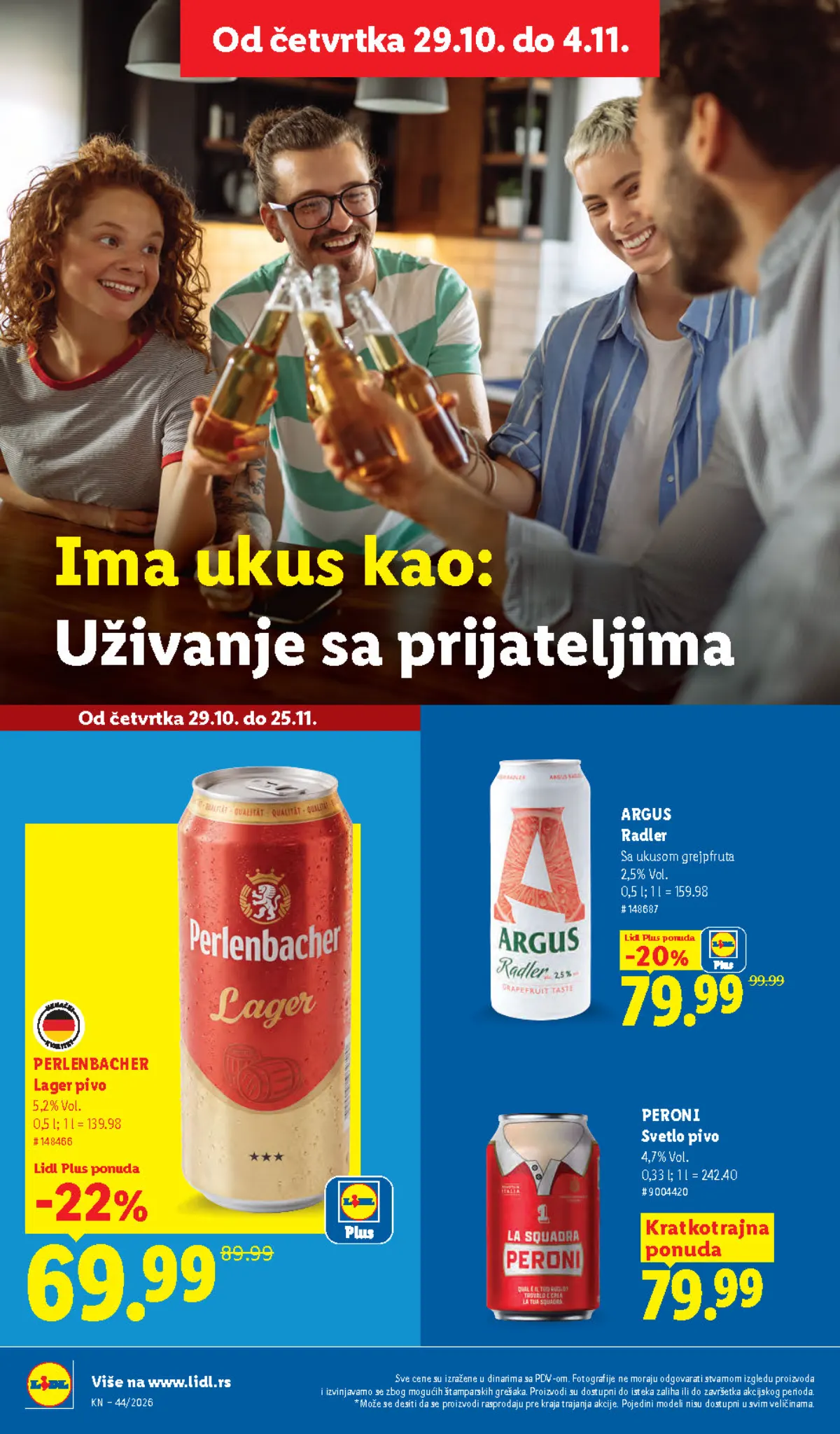 Lidl katalog – strana 44: ponuda piva i radlera
