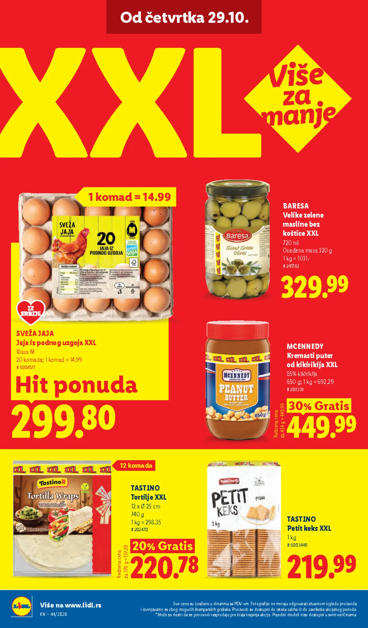 Lidl katalog – strana 56: XXL jaja, masline, tortilje, keks i puter od kikirikija