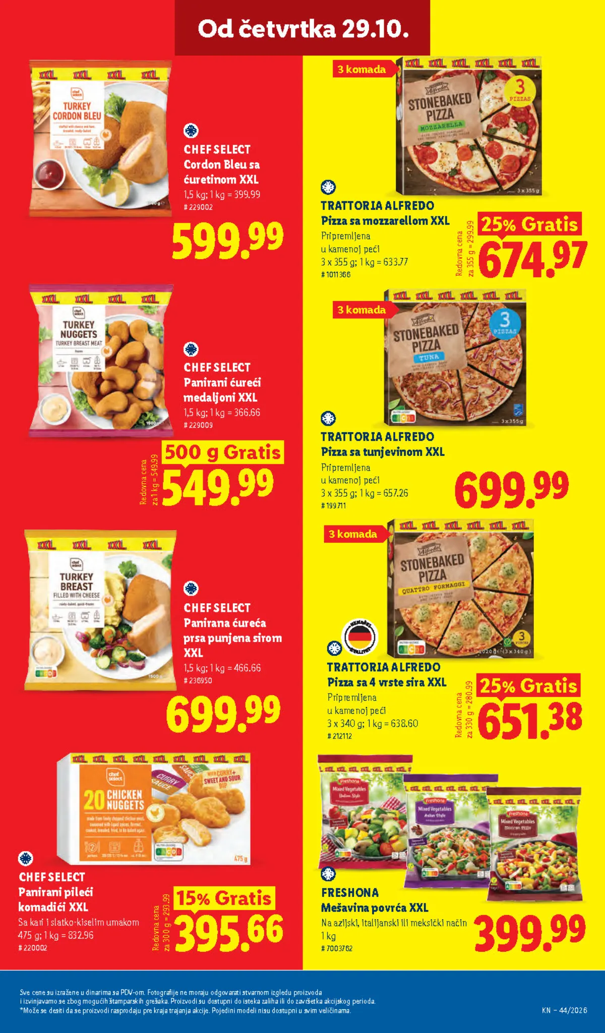 Lidl katalog – strana 61: XXL mešavine povrća i pizza sa mozzarellom