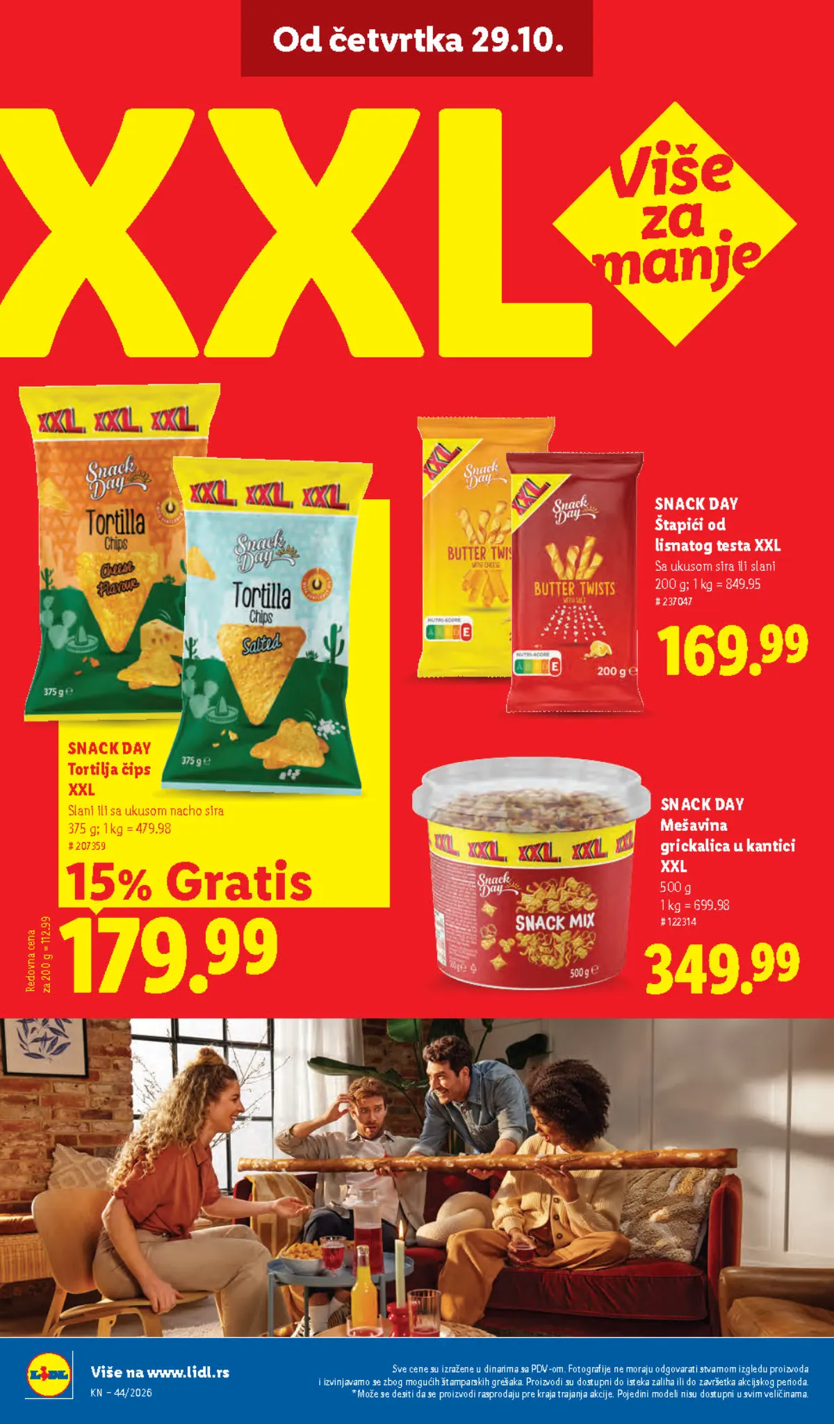 Lidl katalog – strana 68: SNACK DAY XXL mešavina grickalica i tortilja čips