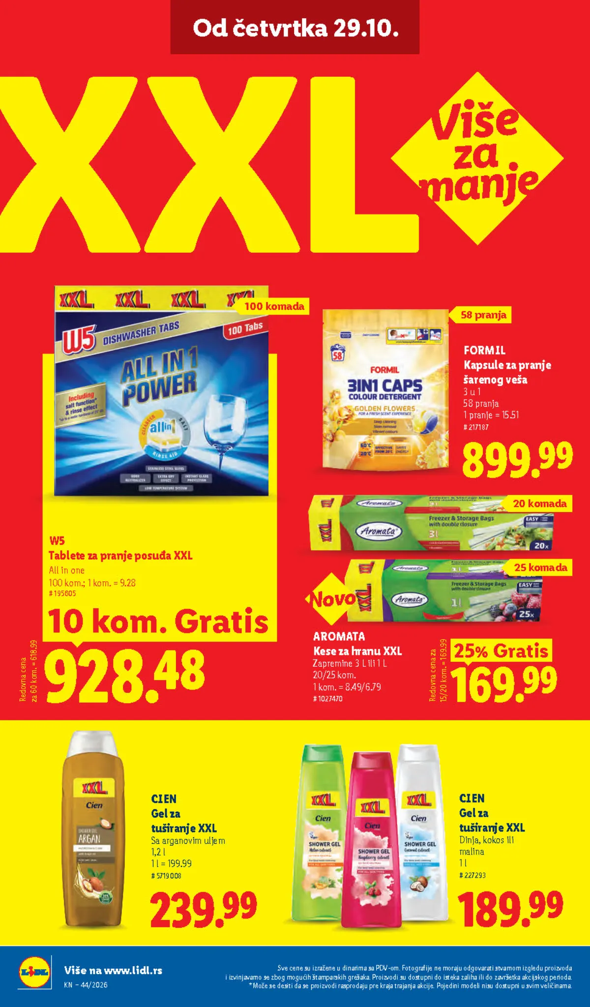 Lidl katalog – strana 70: XXL tablete za pranje posuđa i proizvodi za higijenu