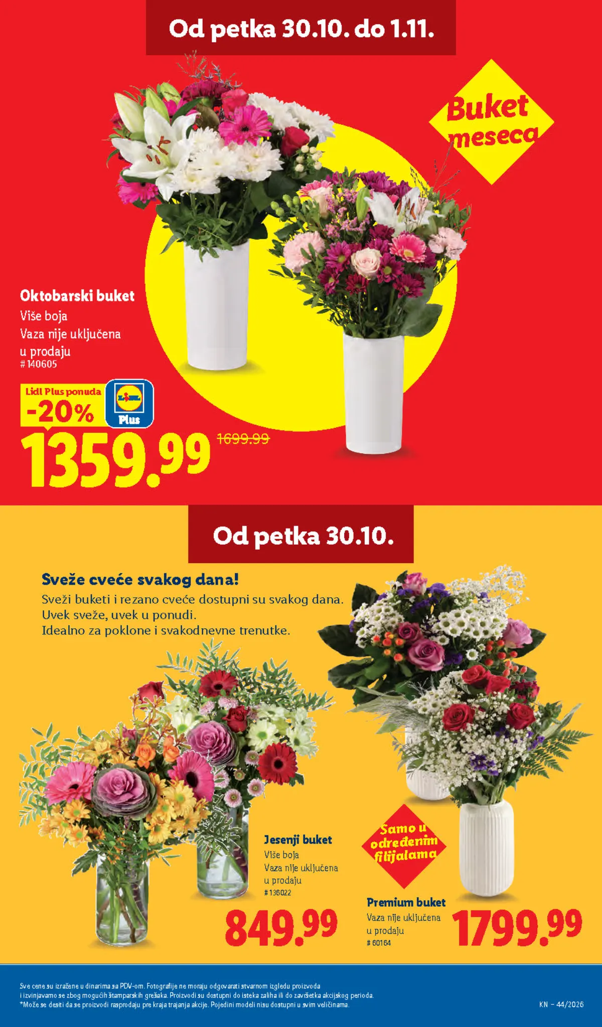Lidl katalog – strana 75: oktobarski i premium buketi