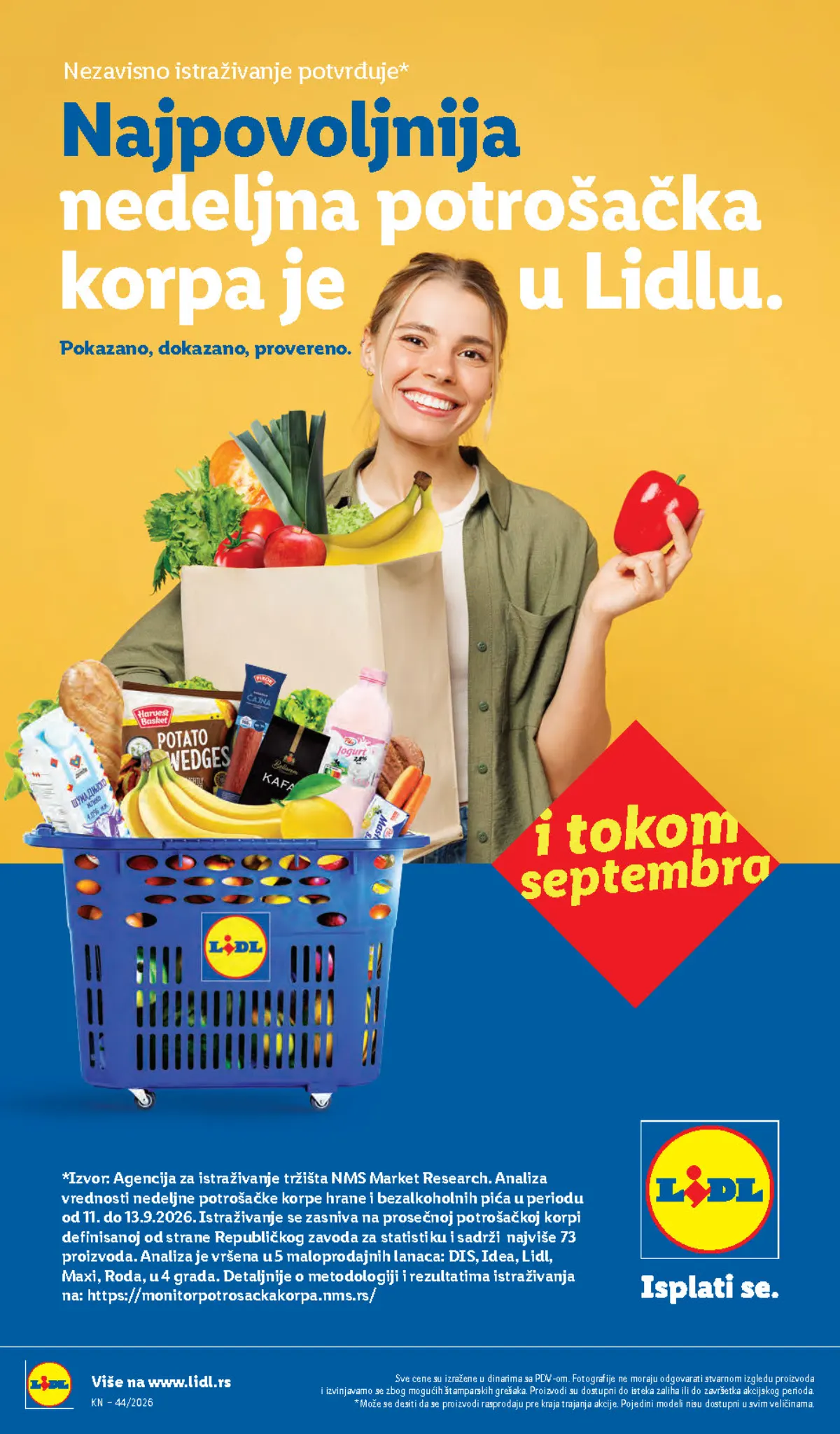 Lidl katalog – strana 76: informacije o istraživanju cena potrošačke korpe