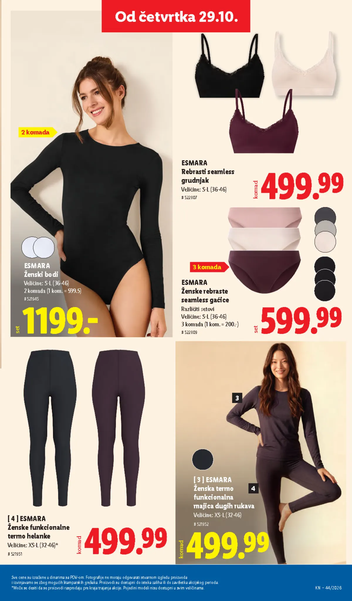 Lidl katalog – strana 83: ESMARA ženske termo helanke i majice