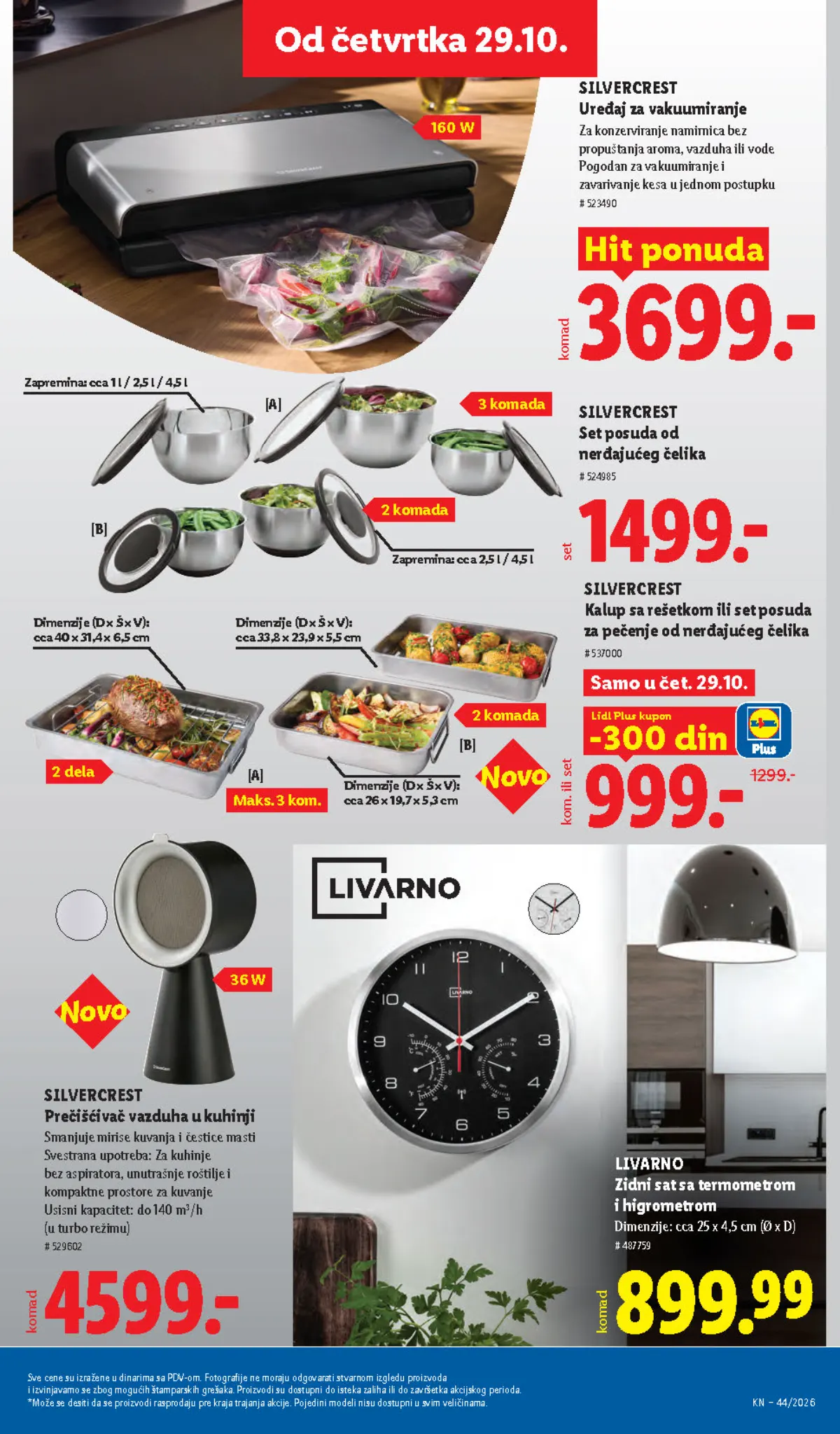 Lidl katalog – strana 85: SILVERCREST posude i LIVARNO zidni sat