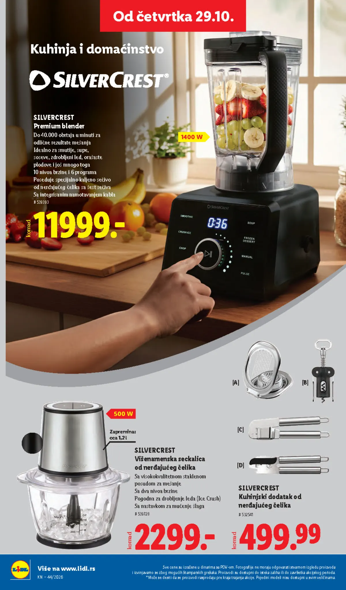 Lidl katalog – strana 86: SILVERCREST premium blender i višenamenska seckalica