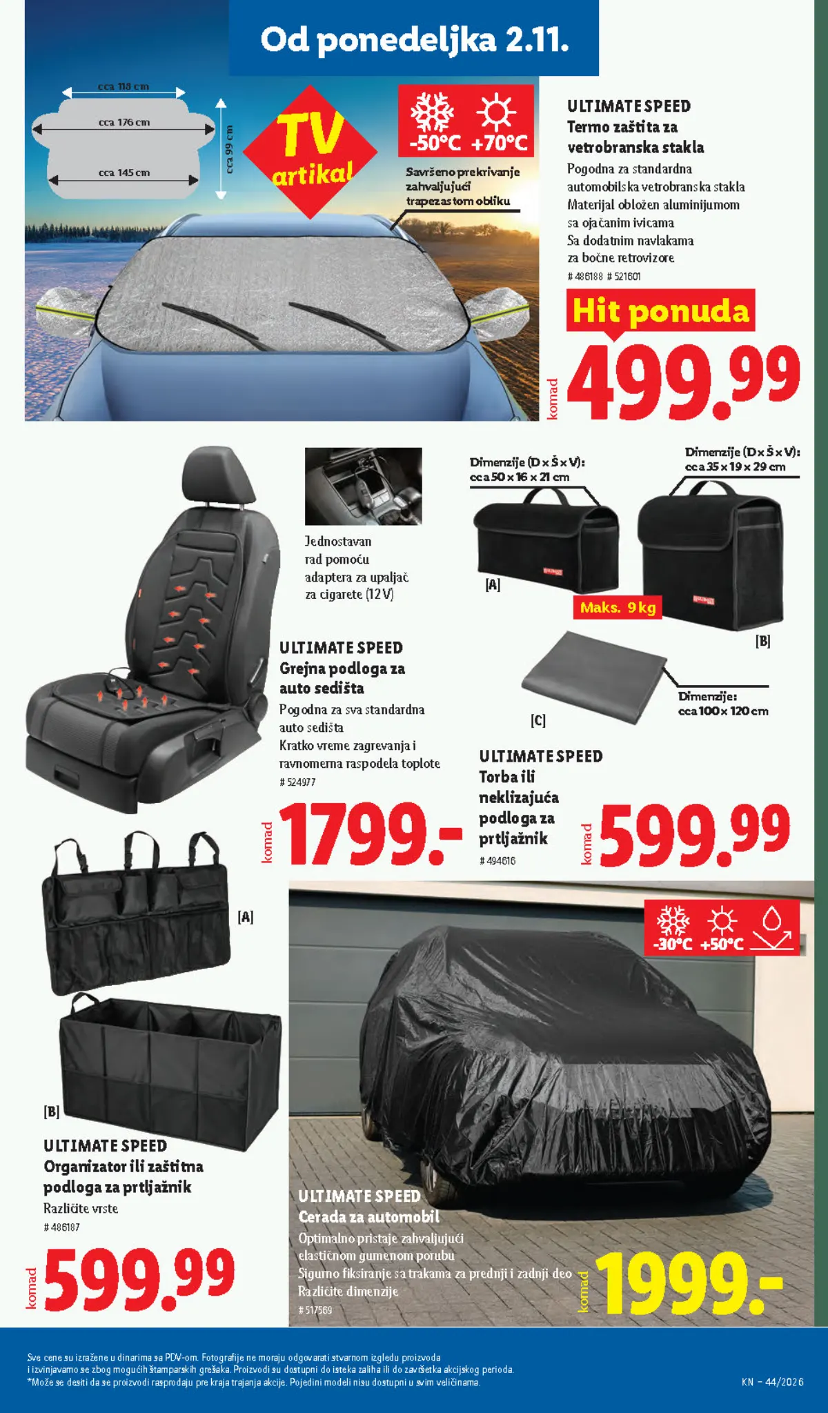 Lidl katalog – strana 93: ULTIMATE SPEED termo zaštita za vetrobran i auto-oprema