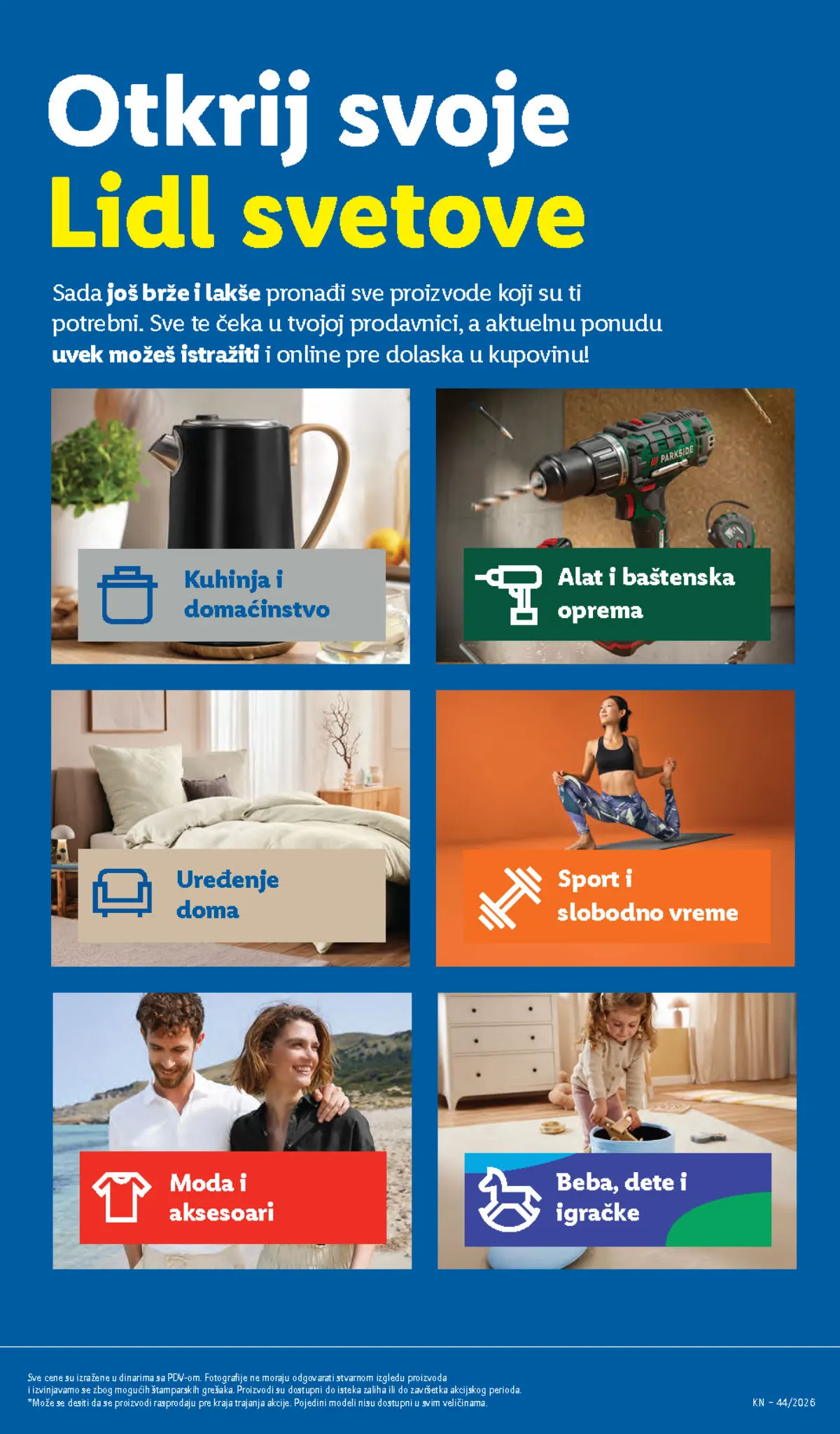 Lidl katalog – strana 103: pregled Lidl svetova i kategorija proizvoda