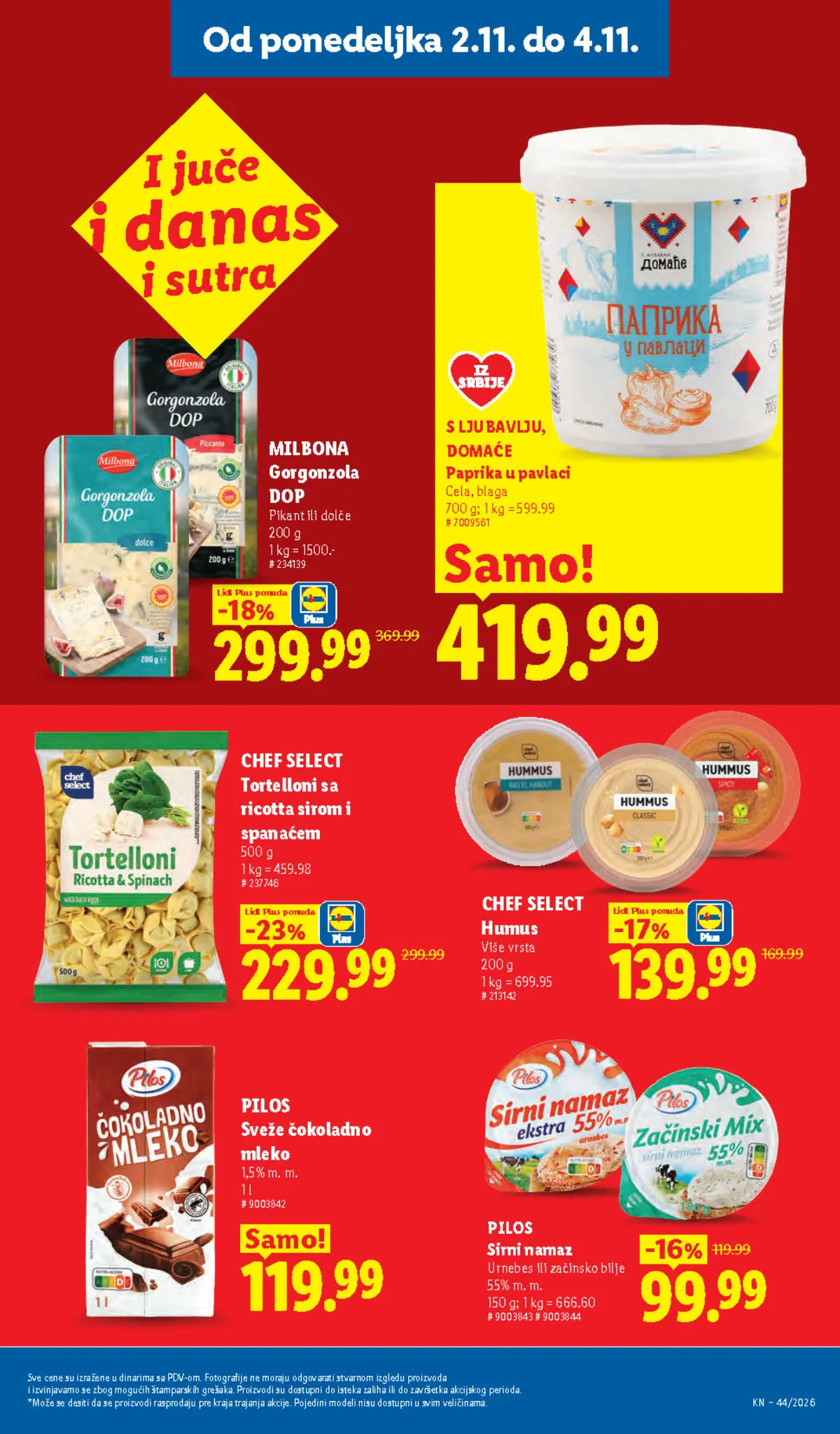 Lidl katalog – strana 107: PILOS sirni namaz i CHEF SELECT humus