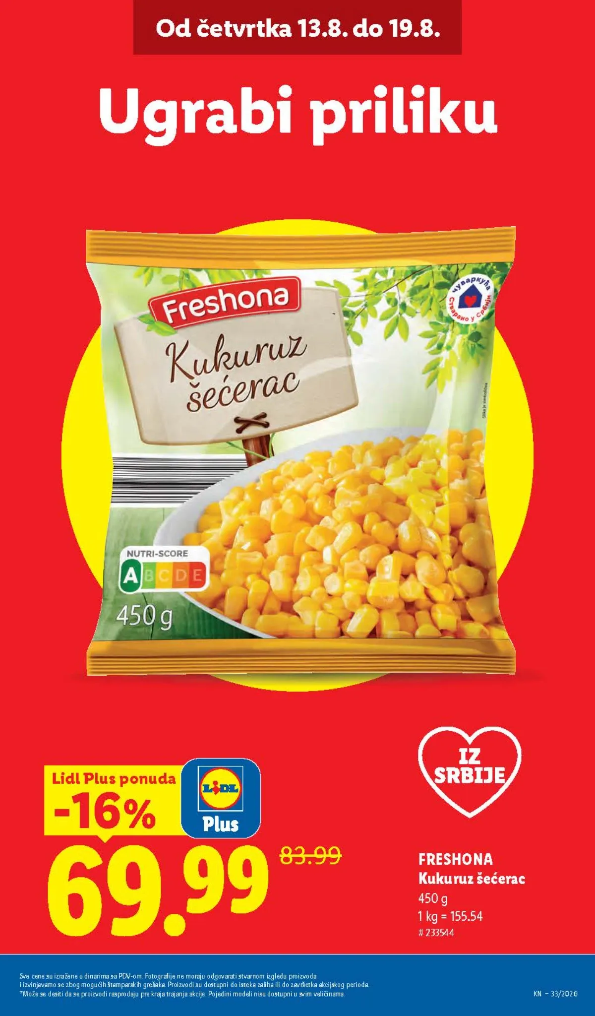 Lidl katalog do 19.08.2026. – Freshona kukuruz šećerac uz Lidl Plus ponudu