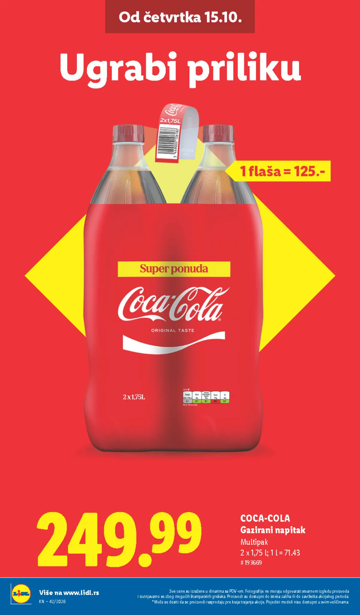 Lidl katalog – strana 12: Coca-Cola, 2 × 1,75 l