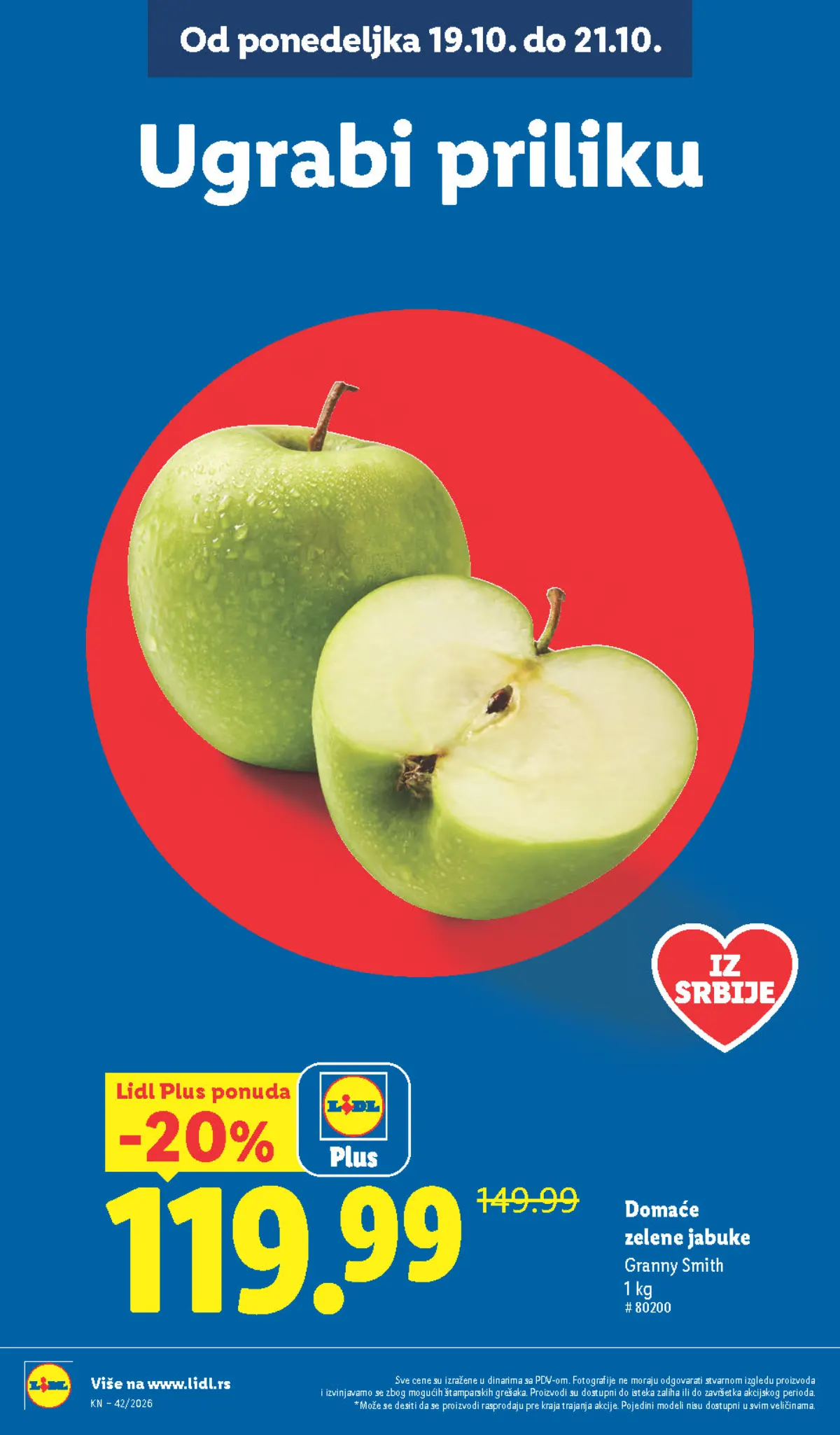 Lidl katalog – strana 16: Domaće zelene jabuke Granny Smith, 1 kg