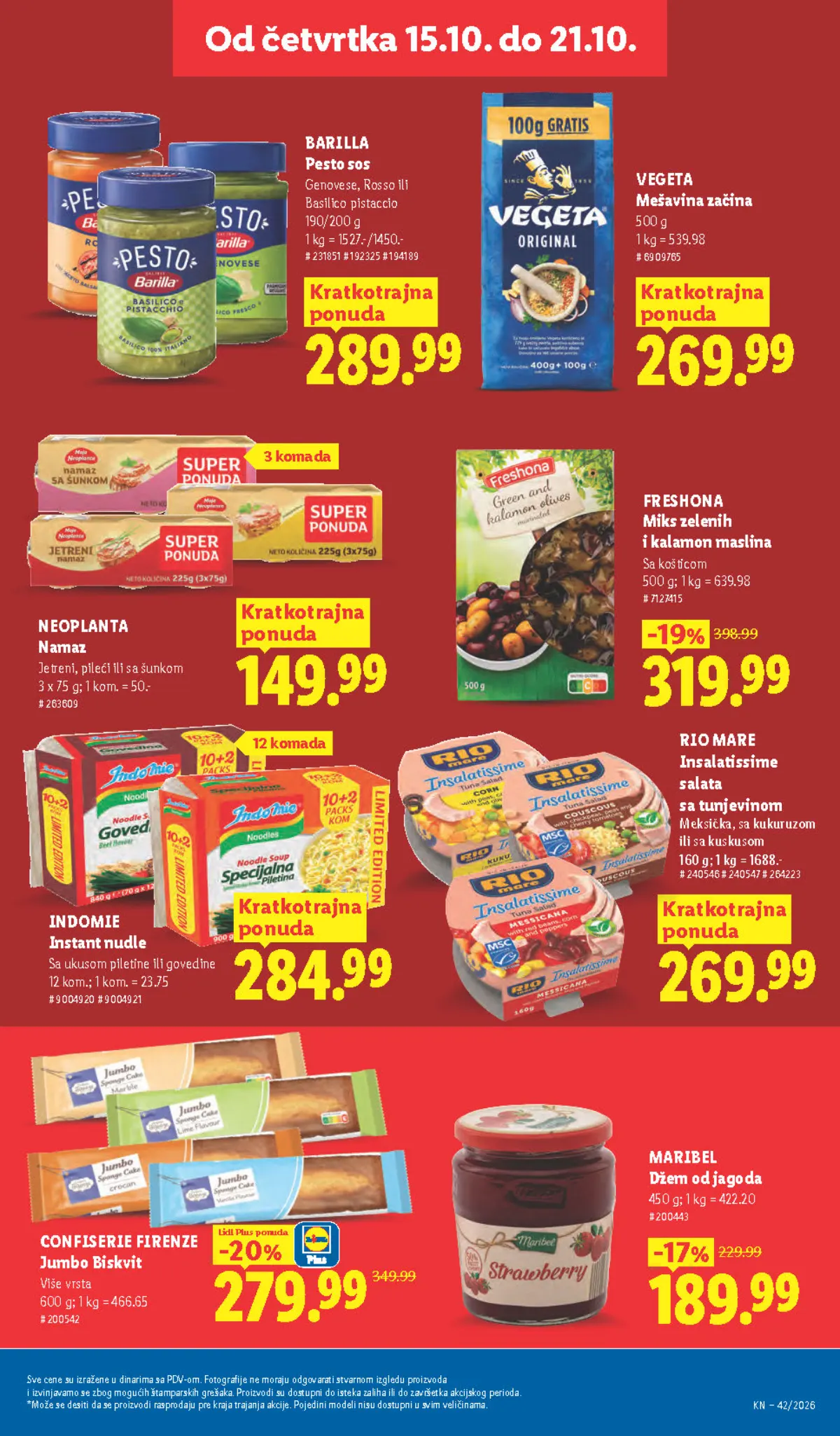 Lidl katalog – strana 31: Barilla pesto sos, 190/200 g, odabrane vrste, Vegeta mešavina začina, 500 g