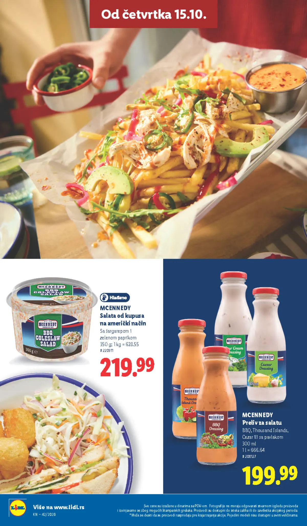 Lidl katalog – strana 52: McEnnedy salata od kupusa na američki način, 350 g, McEnnedy preliv za salatu, 300 ml, odabrane vrste