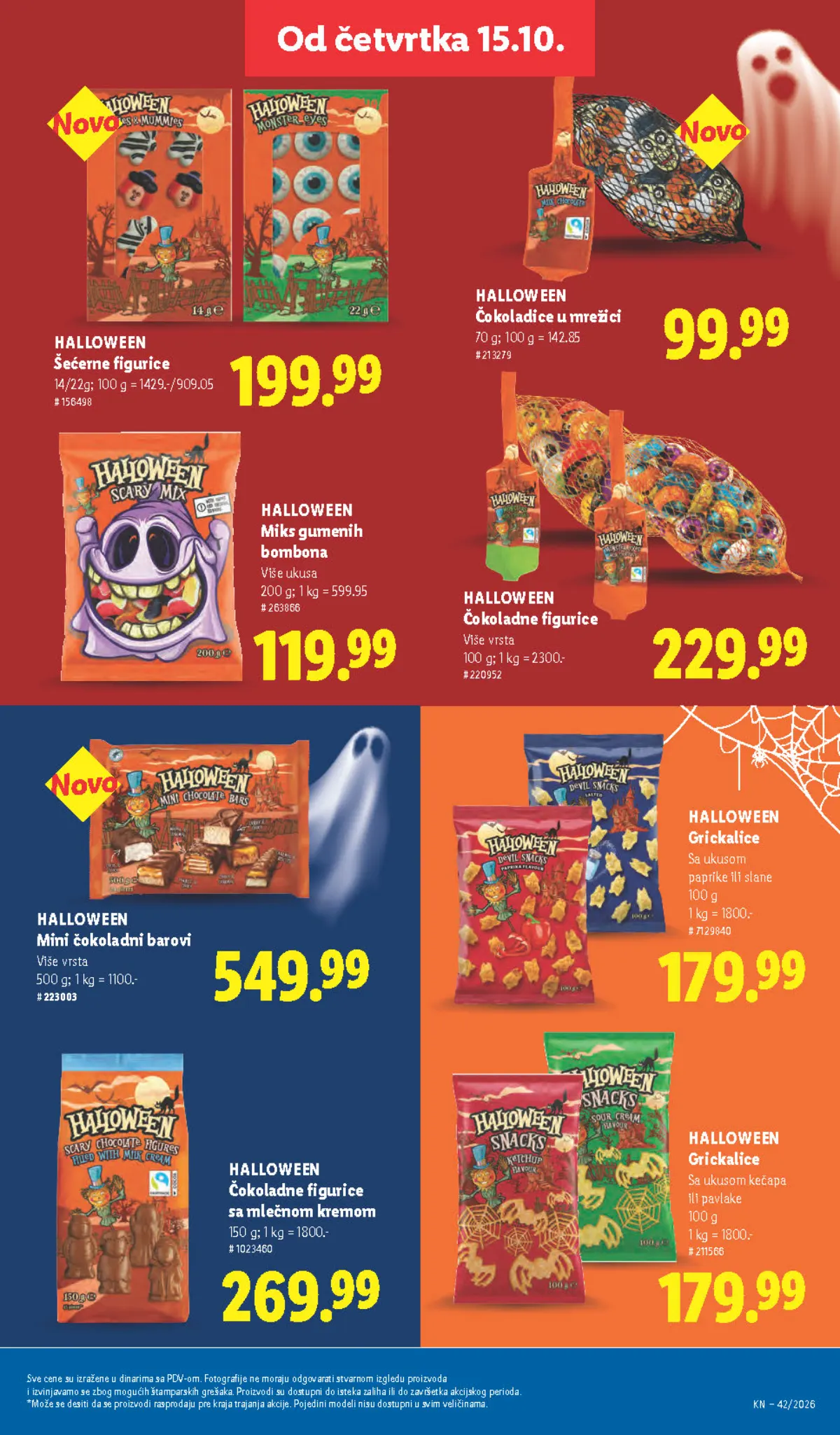 Lidl katalog – strana 59: Halloween čokoladice u mrežici, 70 g, Halloween miks gumenih bombona, 200 g