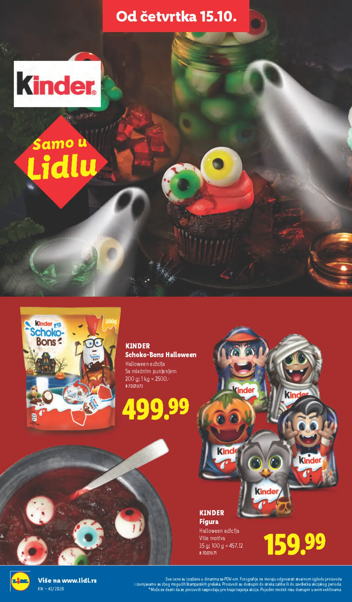 Lidl katalog – strana 64: Kinder Schoko-Bons Halloween, 200 g, Kinder Halloween figura, 35 g, odabrani motivi