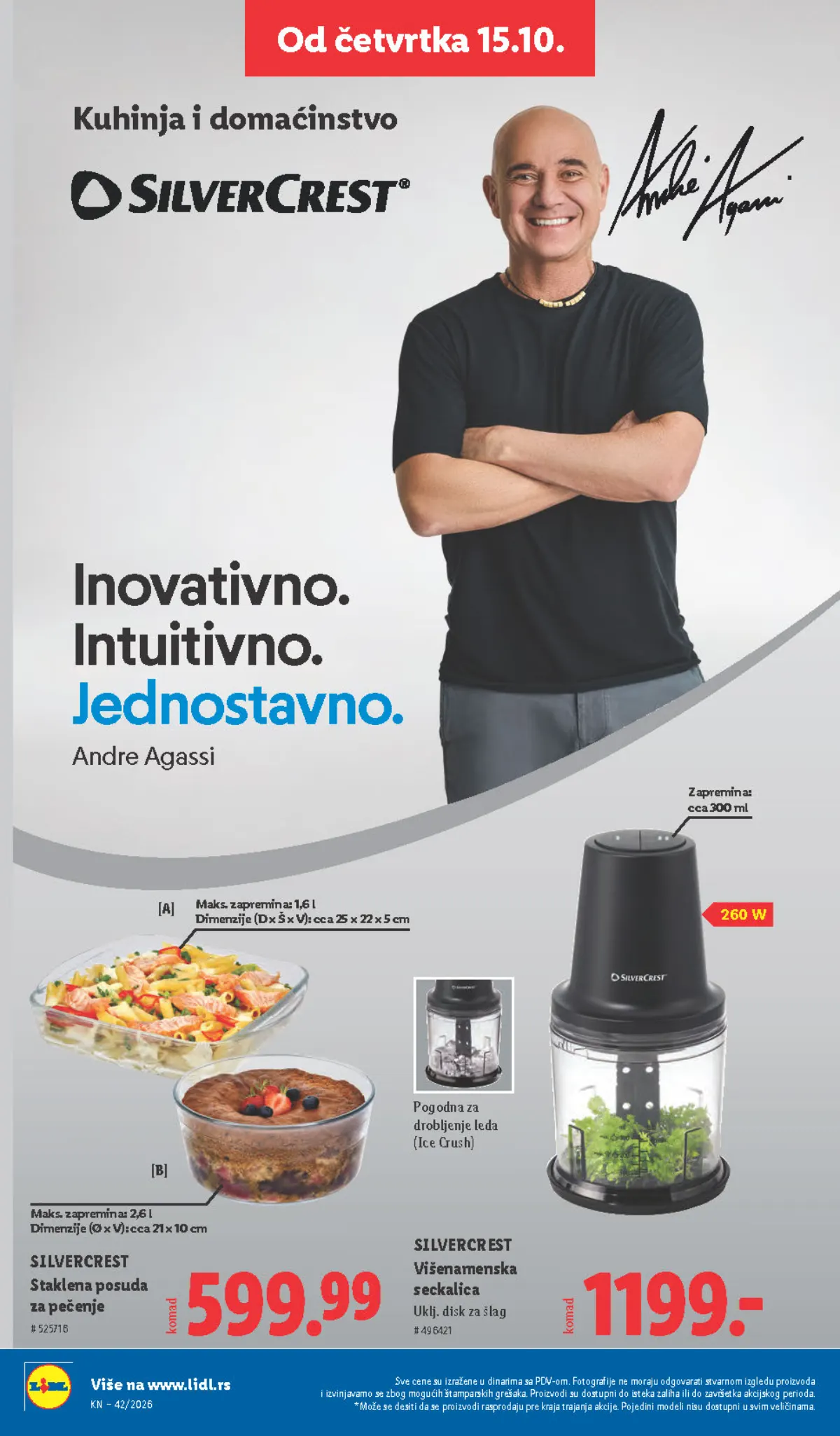 Lidl katalog – strana 76: Silvercrest višenamenska seckalica, 260 W, Silvercrest staklena posuda za pečenje, odabrani modeli