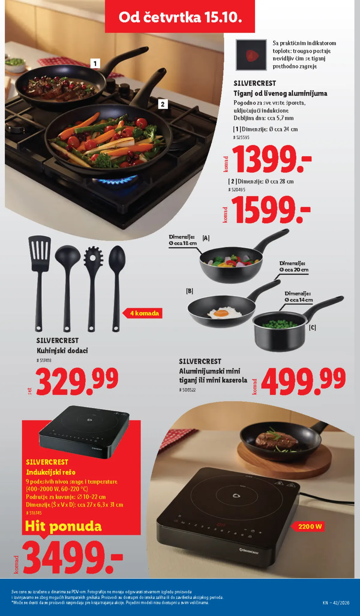 Lidl katalog – strana 79: Silvercrest tiganj od livenog aluminijuma, prečnik približno 24 cm, Silvercrest indukcijski rešo