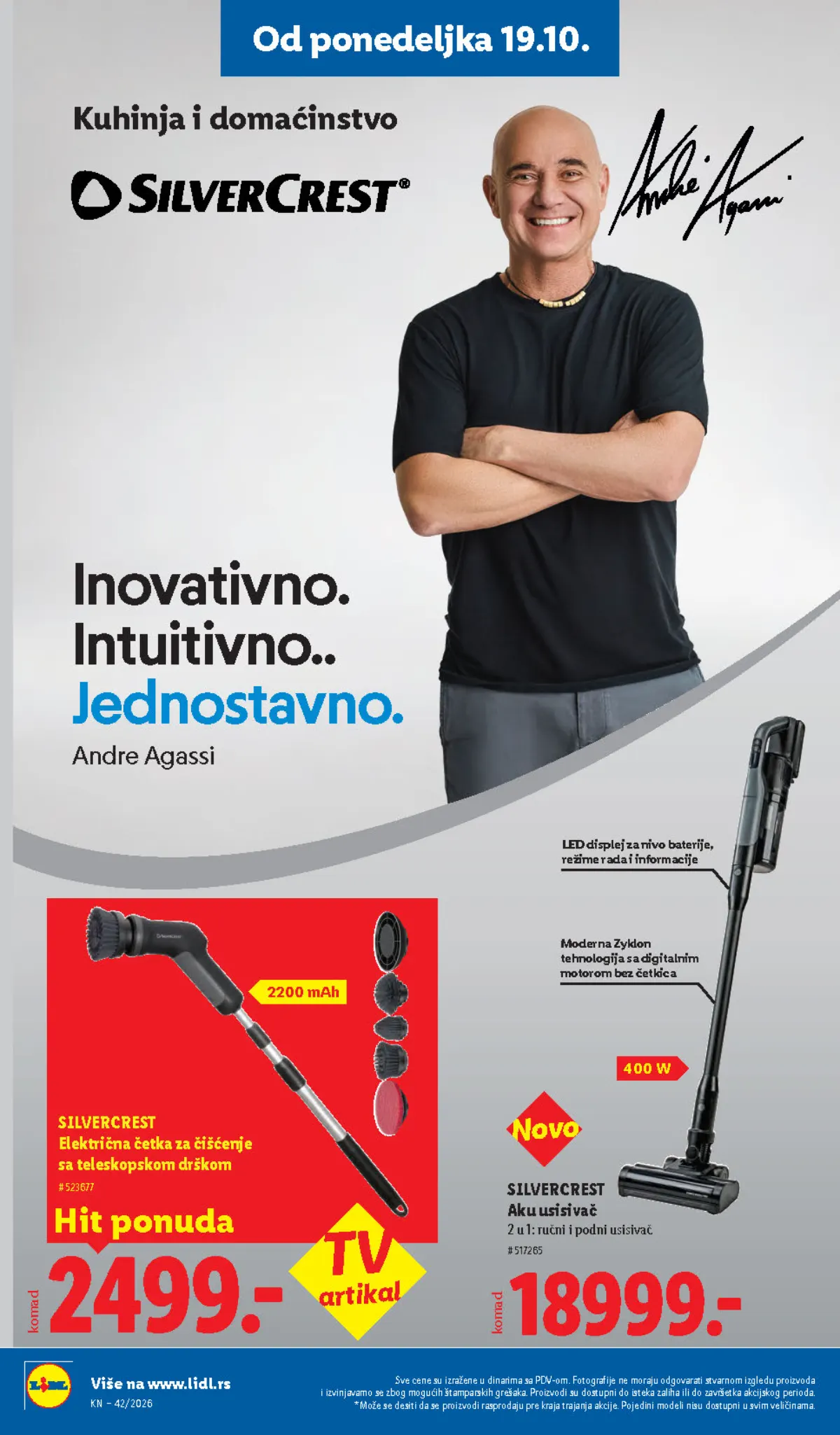 Lidl katalog – strana 84: Silvercrest aku usisivač 2 u 1, 400 W, Silvercrest električna četka za čišćenje sa teleskopskom drškom