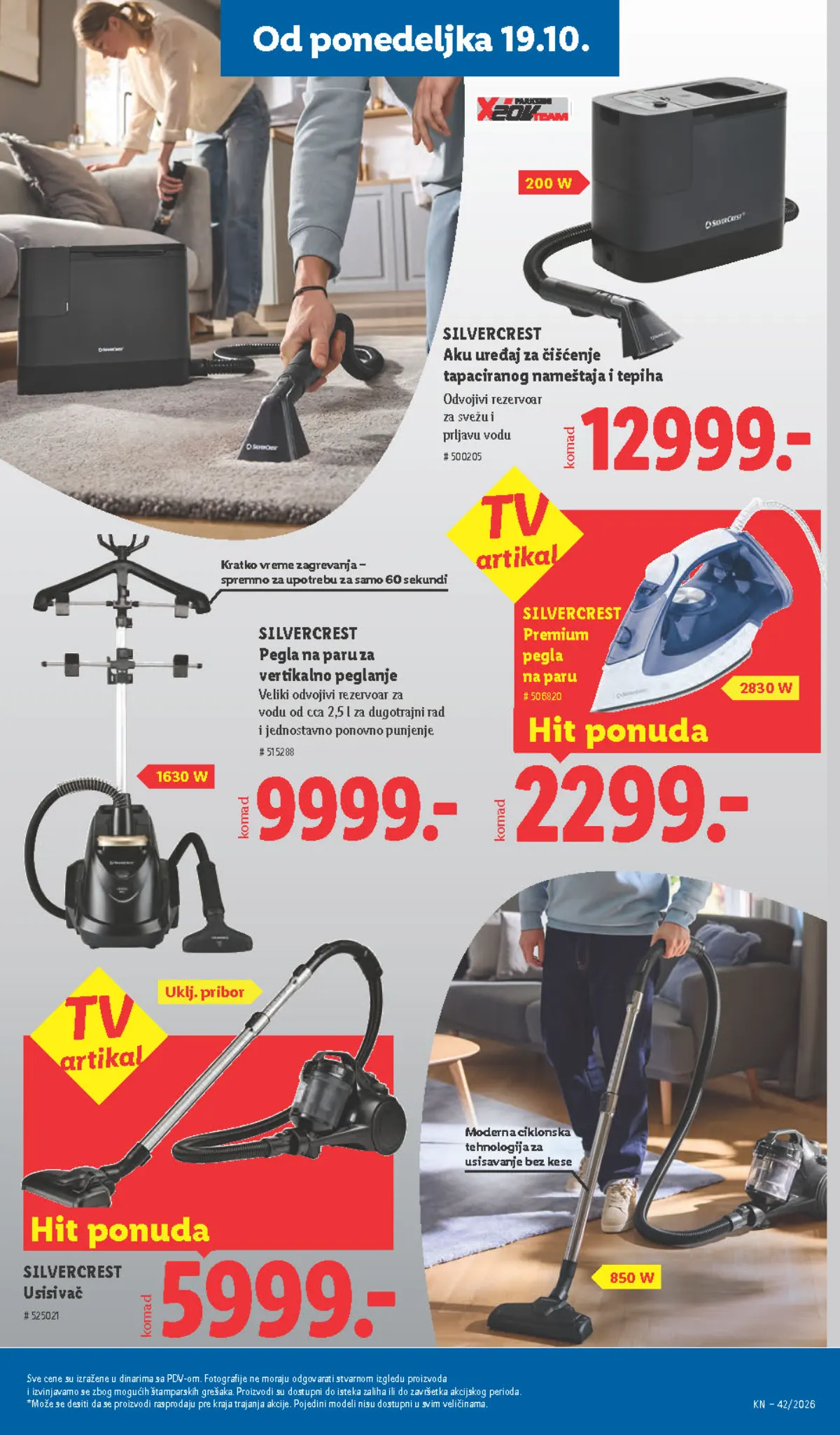 Lidl katalog – strana 85: Silvercrest aku uređaj za čišćenje tapaciranog nameštaja i tepiha, 200 W, Silvercrest premium pegla na paru, 2.830 W