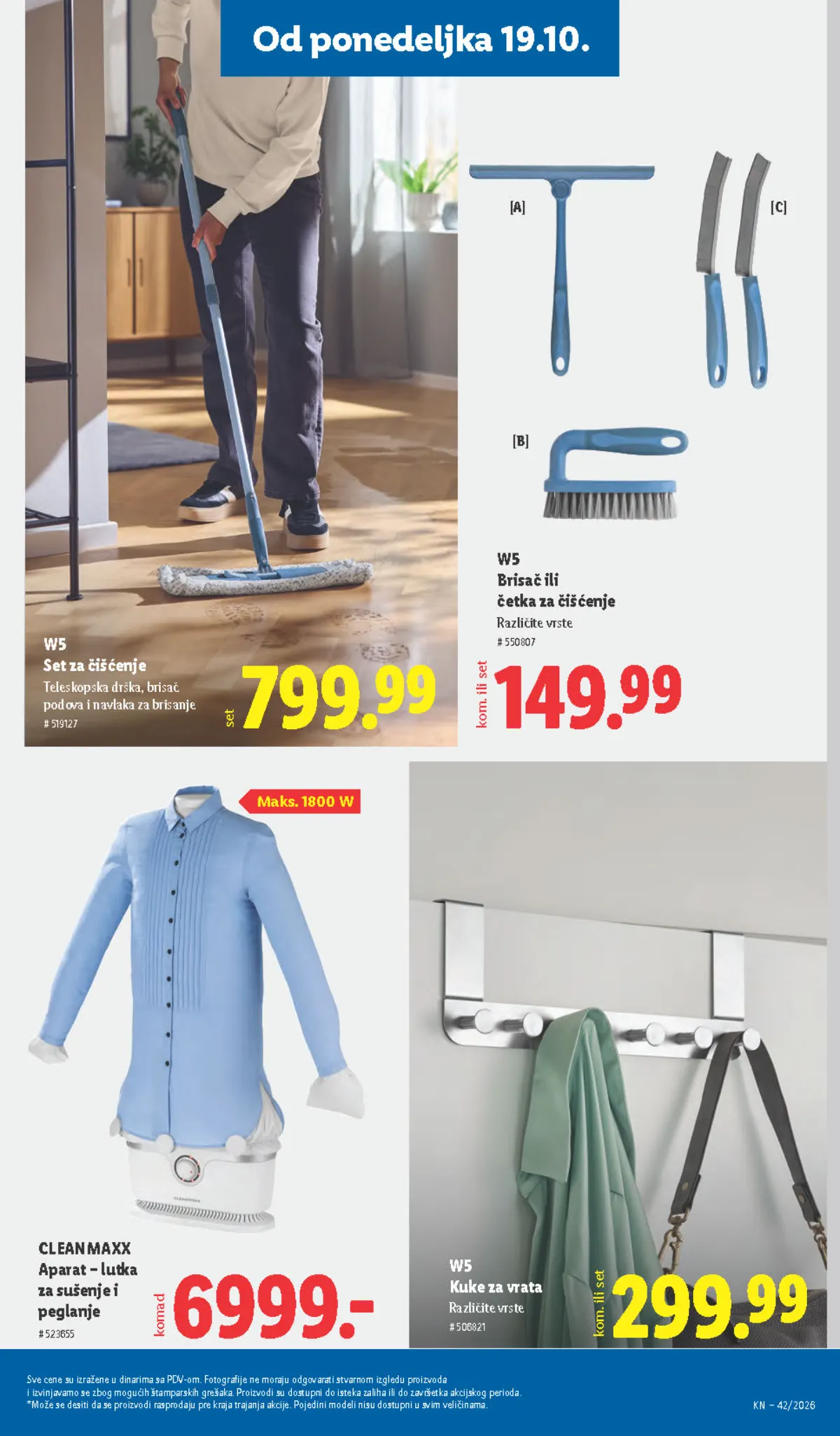 Lidl katalog – strana 87: W5 set za čišćenje sa teleskopskom drškom, Cleanmaxx aparat – lutka za sušenje i peglanje