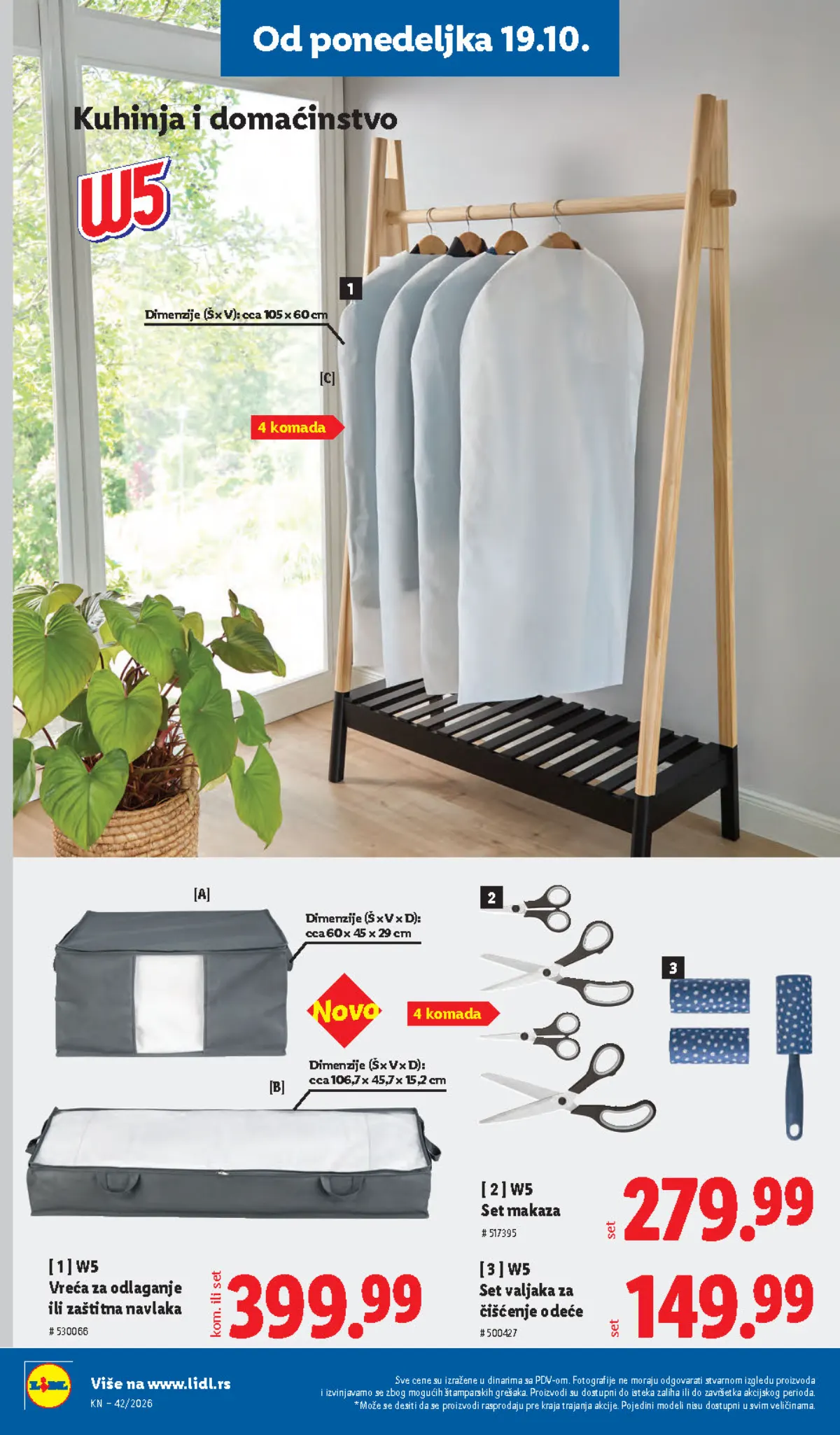 Lidl katalog – strana 88: W5 vreća za odlaganje ili zaštitna navlaka, odabrani modeli, W5 set makaza, 4 komada