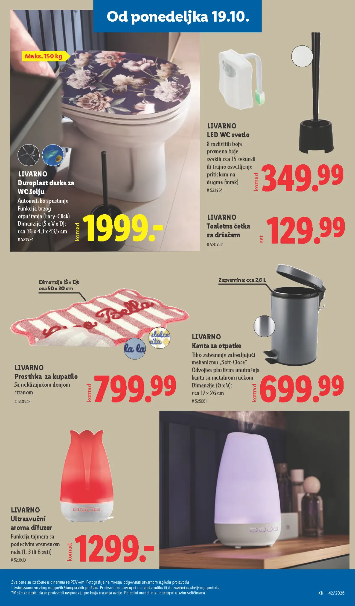 Lidl katalog – strana 91: Livarno Duroplast daska za WC šolju sa automatskim spuštanjem, Livarno ultrazvučni aroma difuzer
