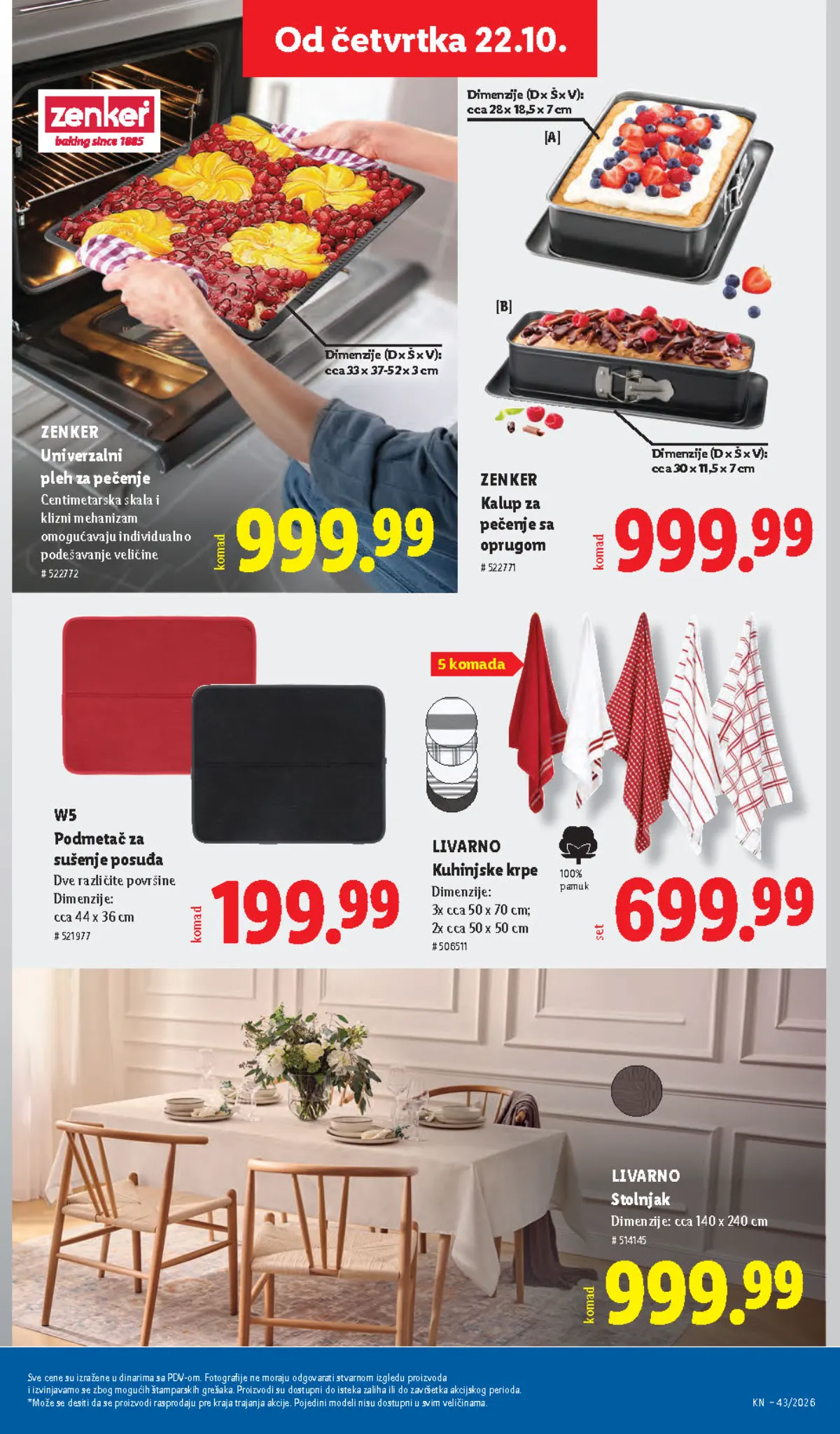 Lidl katalog 22–28.10.2026, strana 79 – Zenker univerzalni pleh i kalup za pečenje sa oprugom