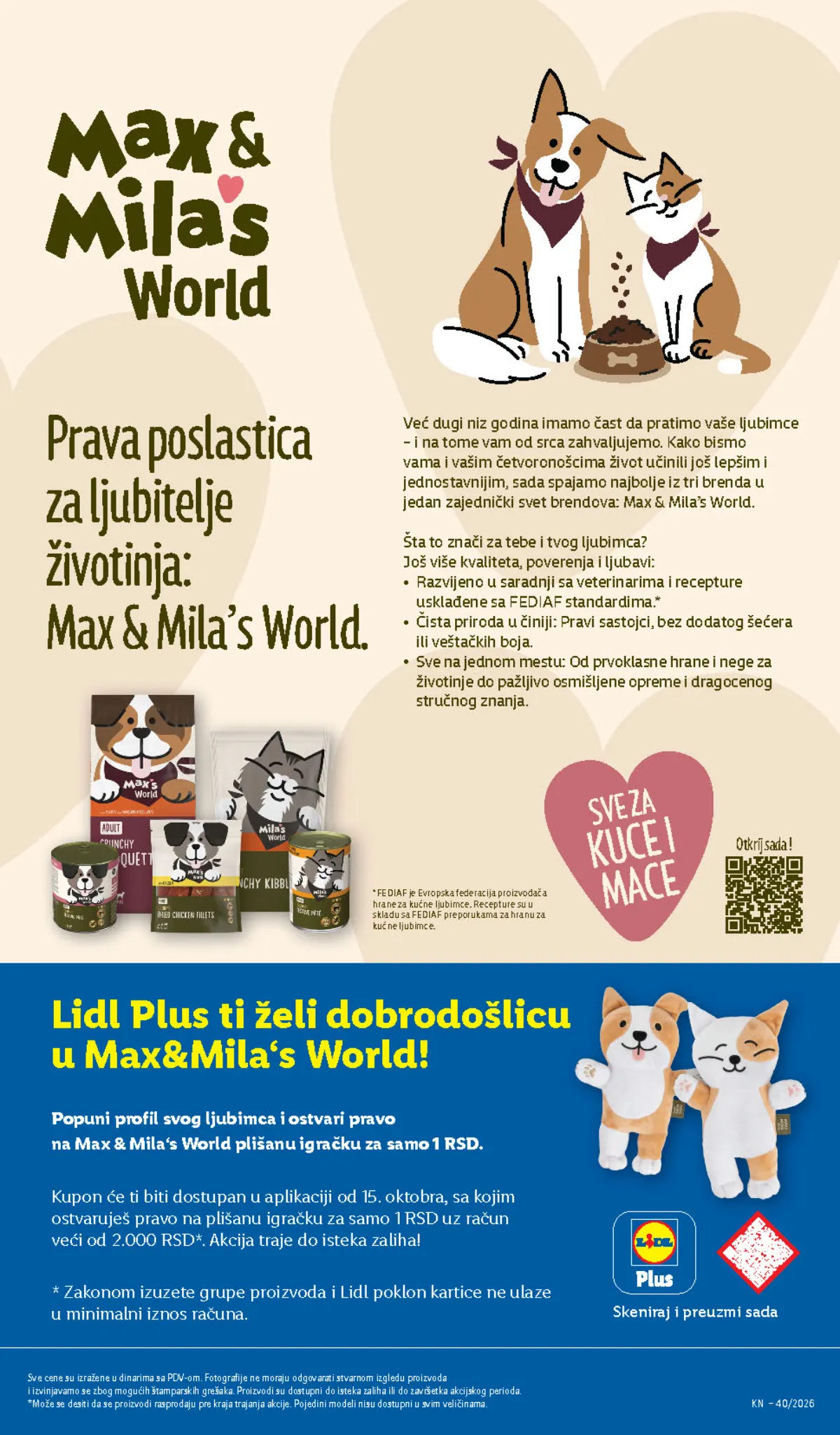 LIDL Max i Mila's World – ponuda za pse i mačke