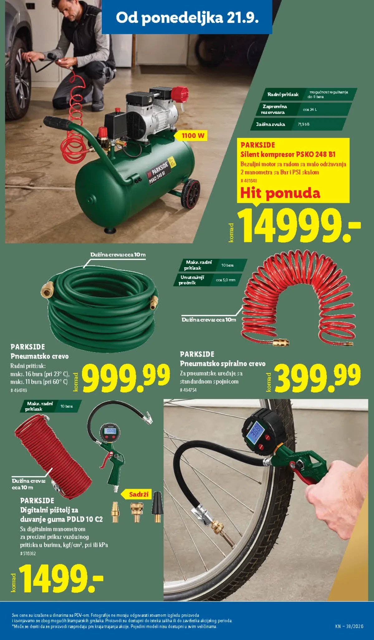 LIDL PARKSIDE kompresor i pneumatska oprema – strana 73