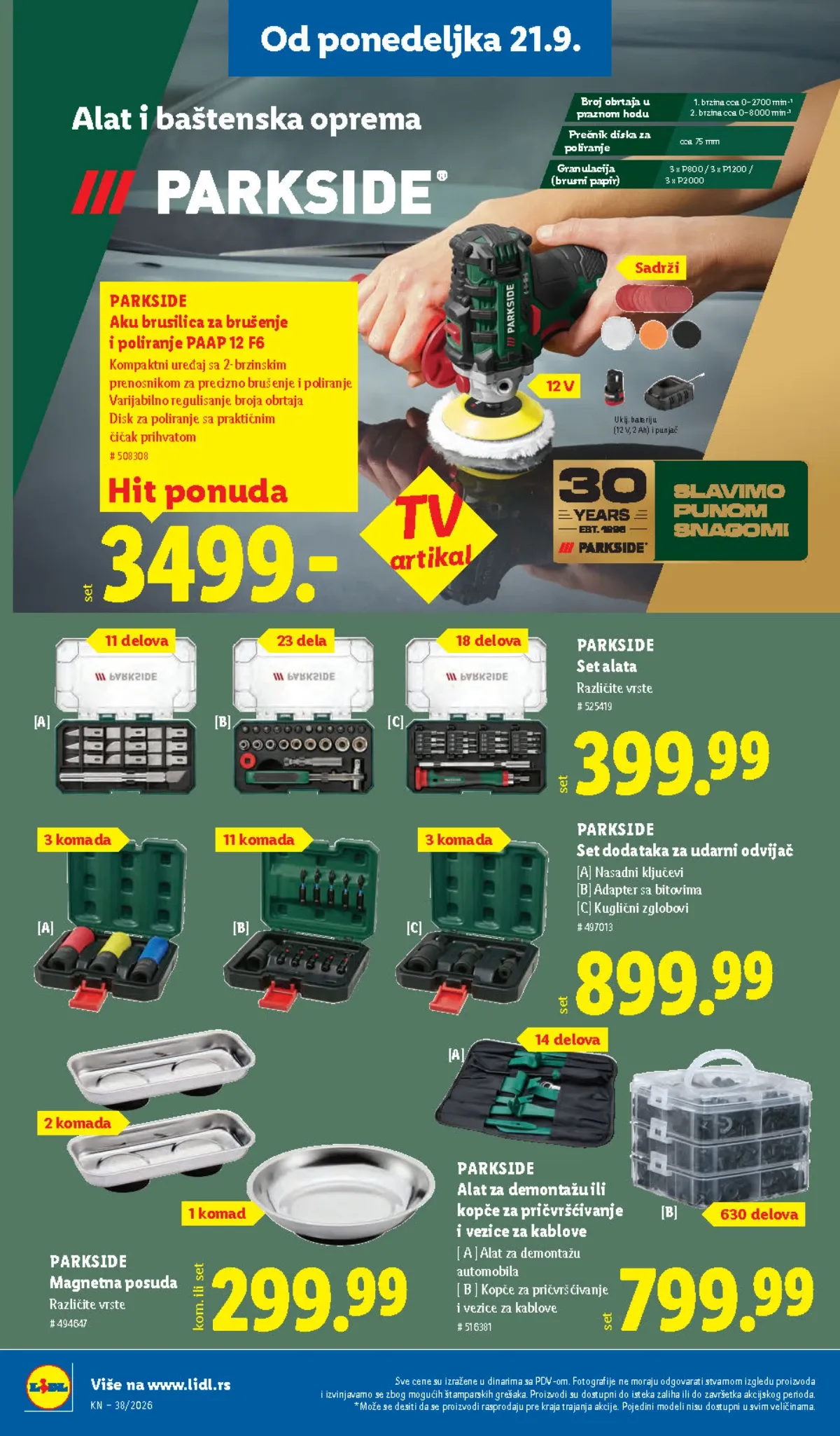 LIDL PARKSIDE setovi alata i aku brusilica – strana 74